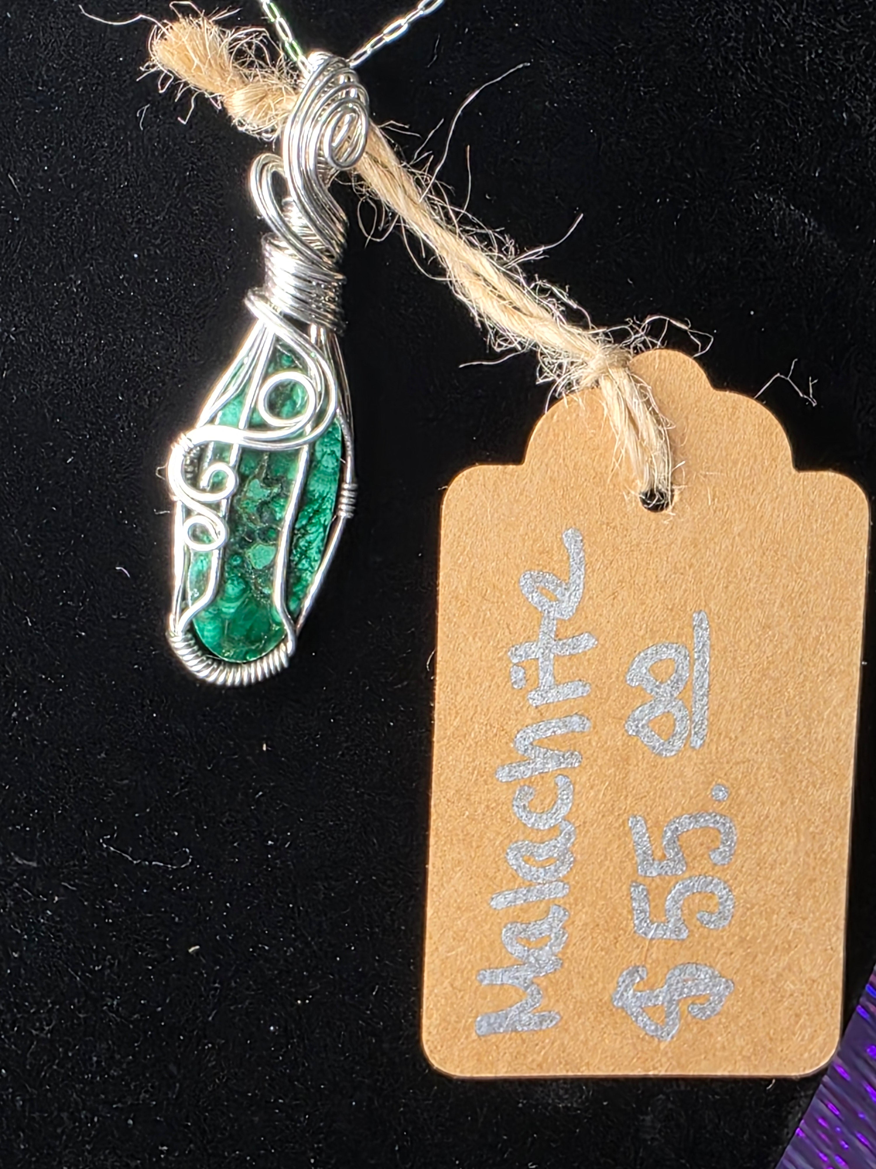 Malachite Mini Oval Pendant