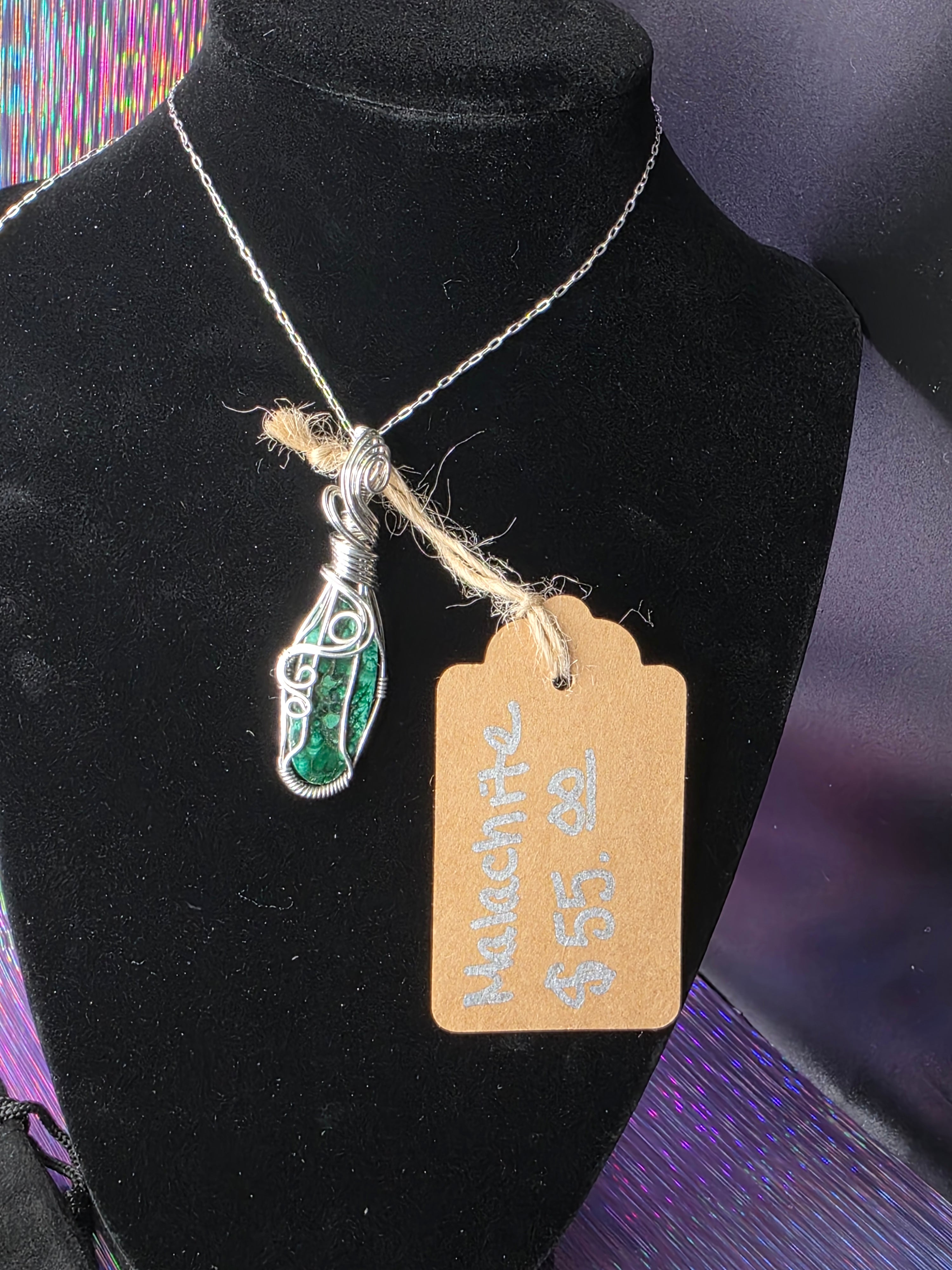 Malachite Mini Oval Pendant