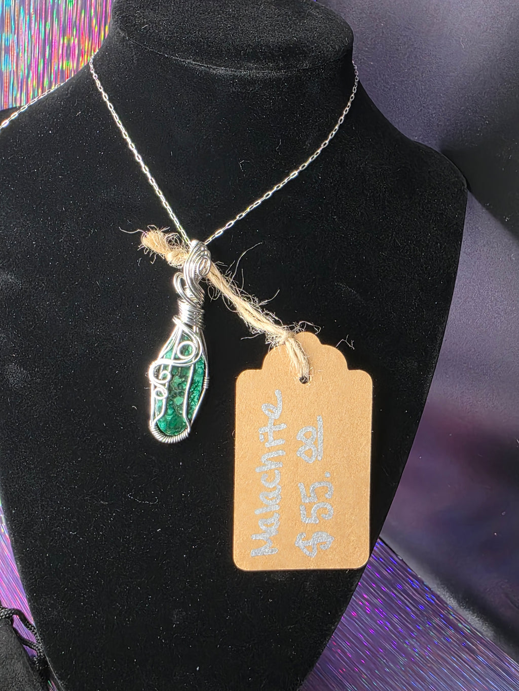 Malachite Mini Oval Pendant