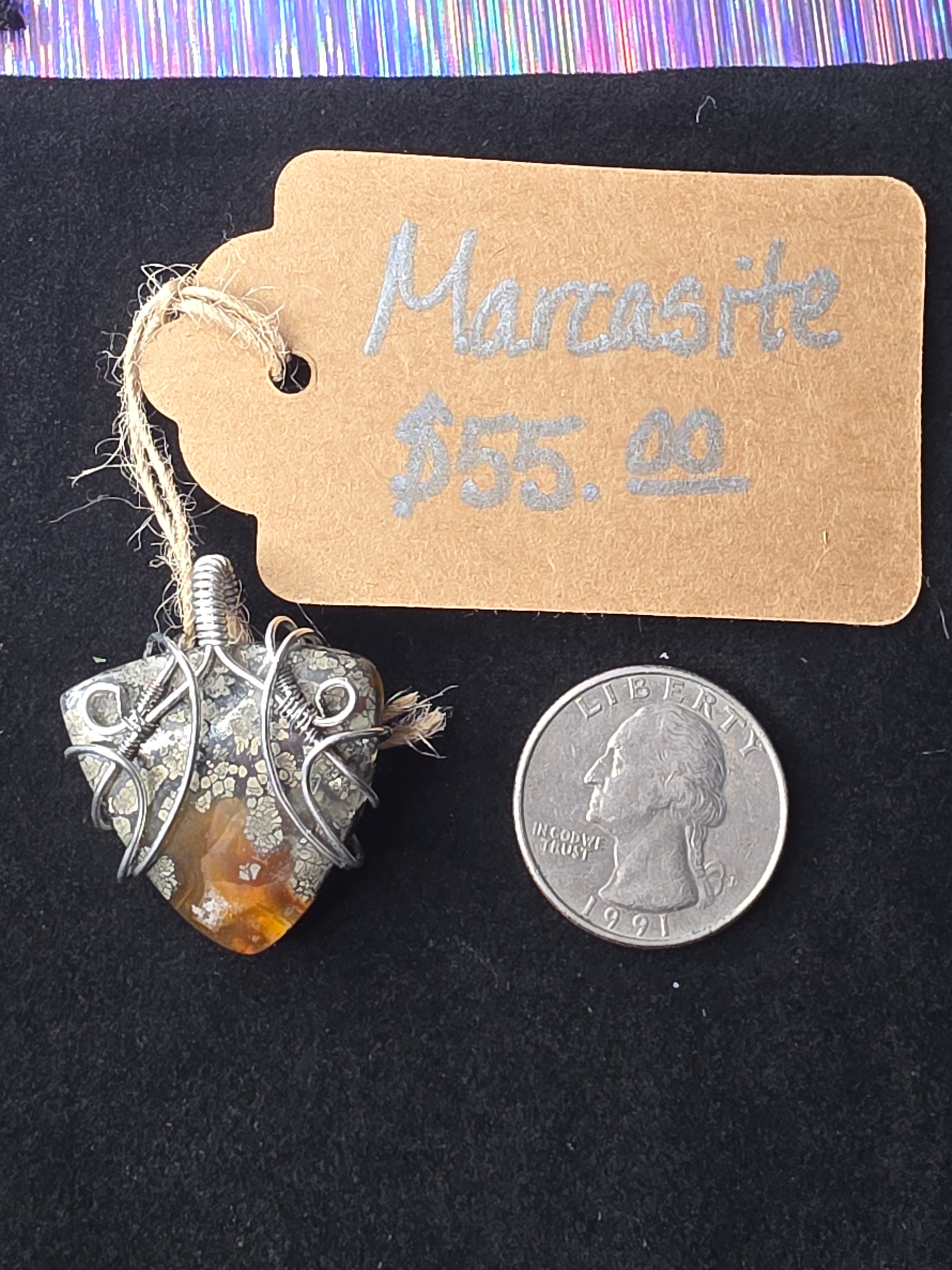 Marcasite Triangle Pendant