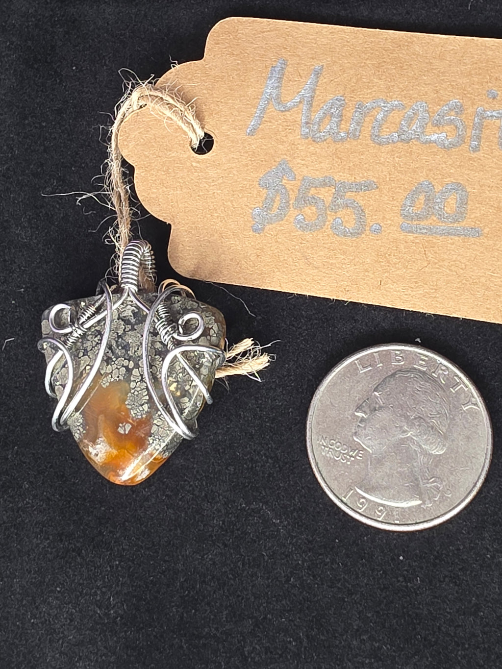 Marcasite Triangle Pendant