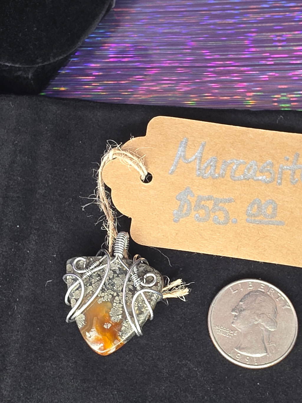 Marcasite Triangle Pendant
