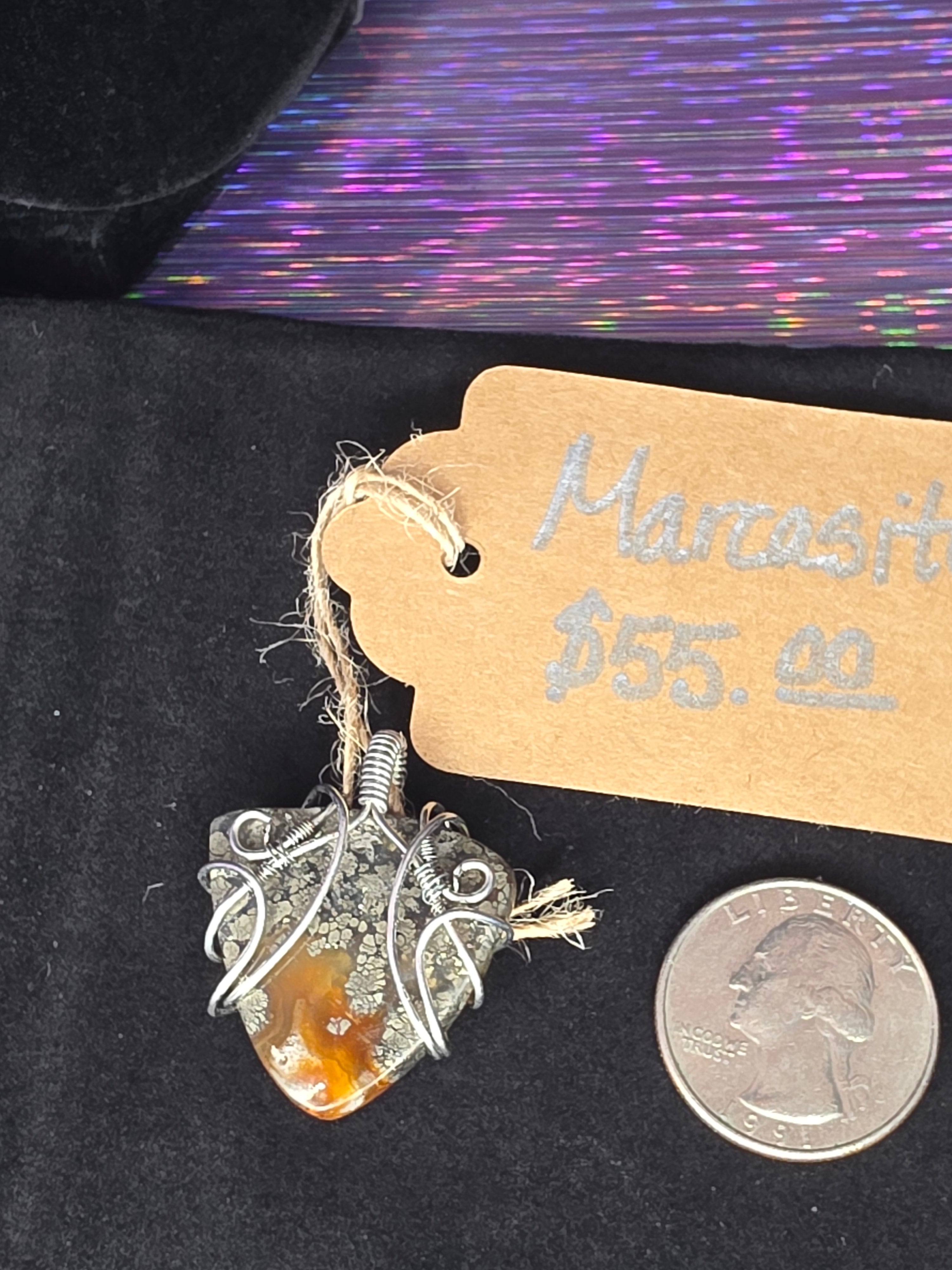 Marcasite Triangle Pendant
