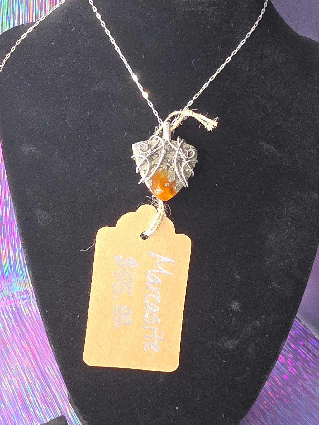 Marcasite Triangle Pendant