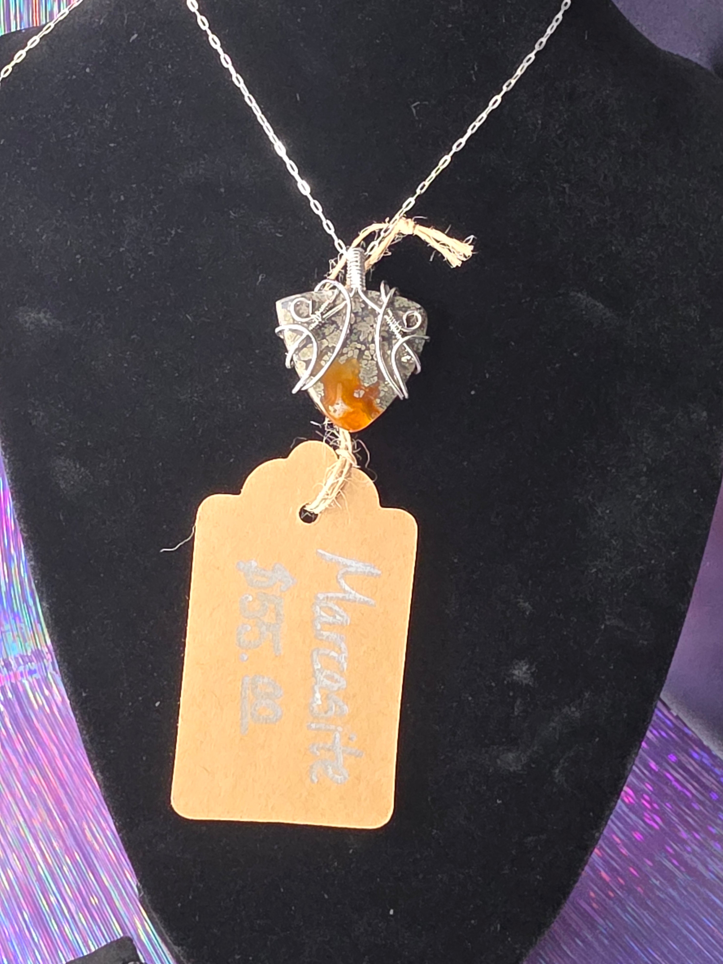 Marcasite Triangle Pendant
