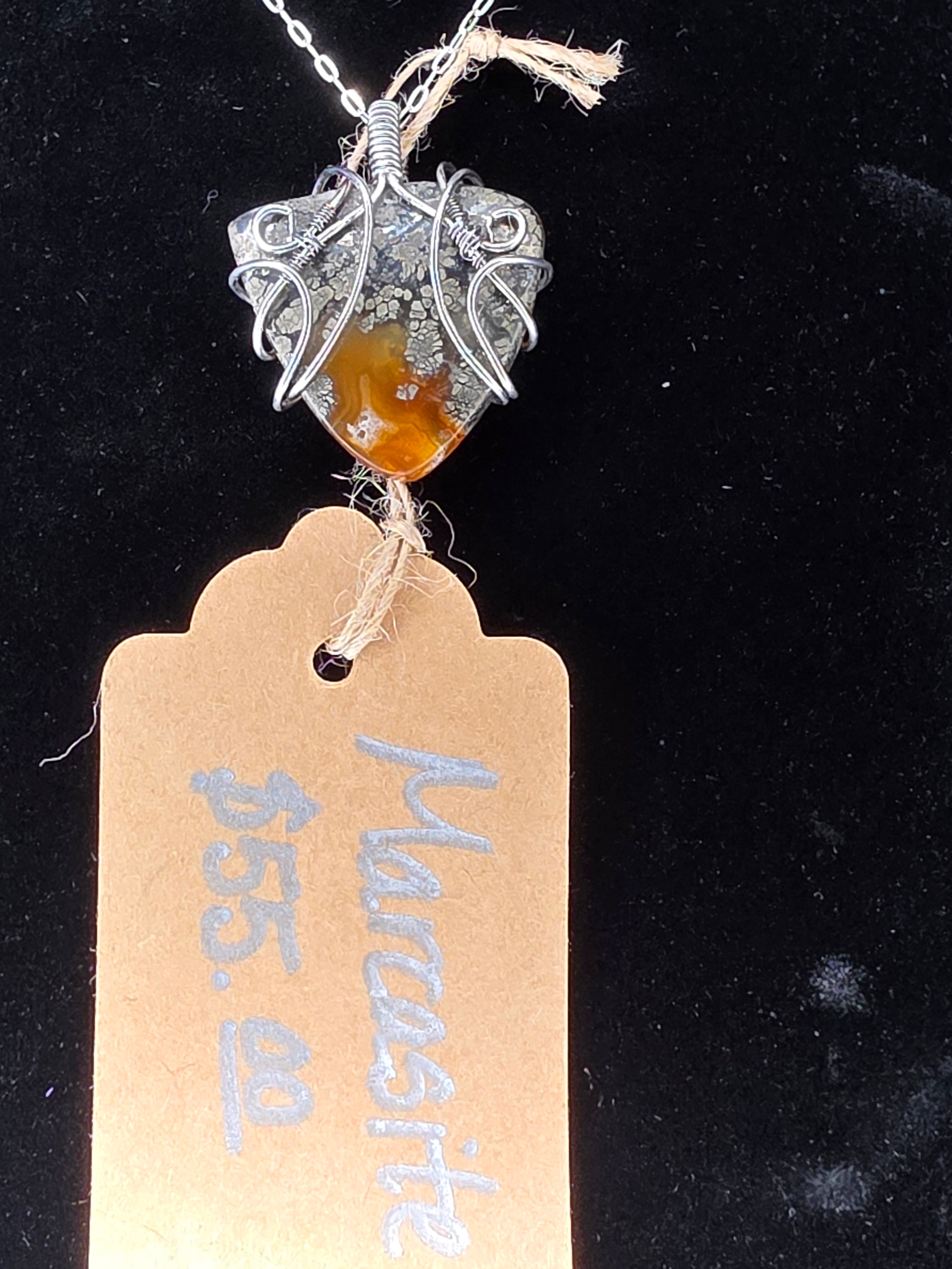 Marcasite Triangle Pendant