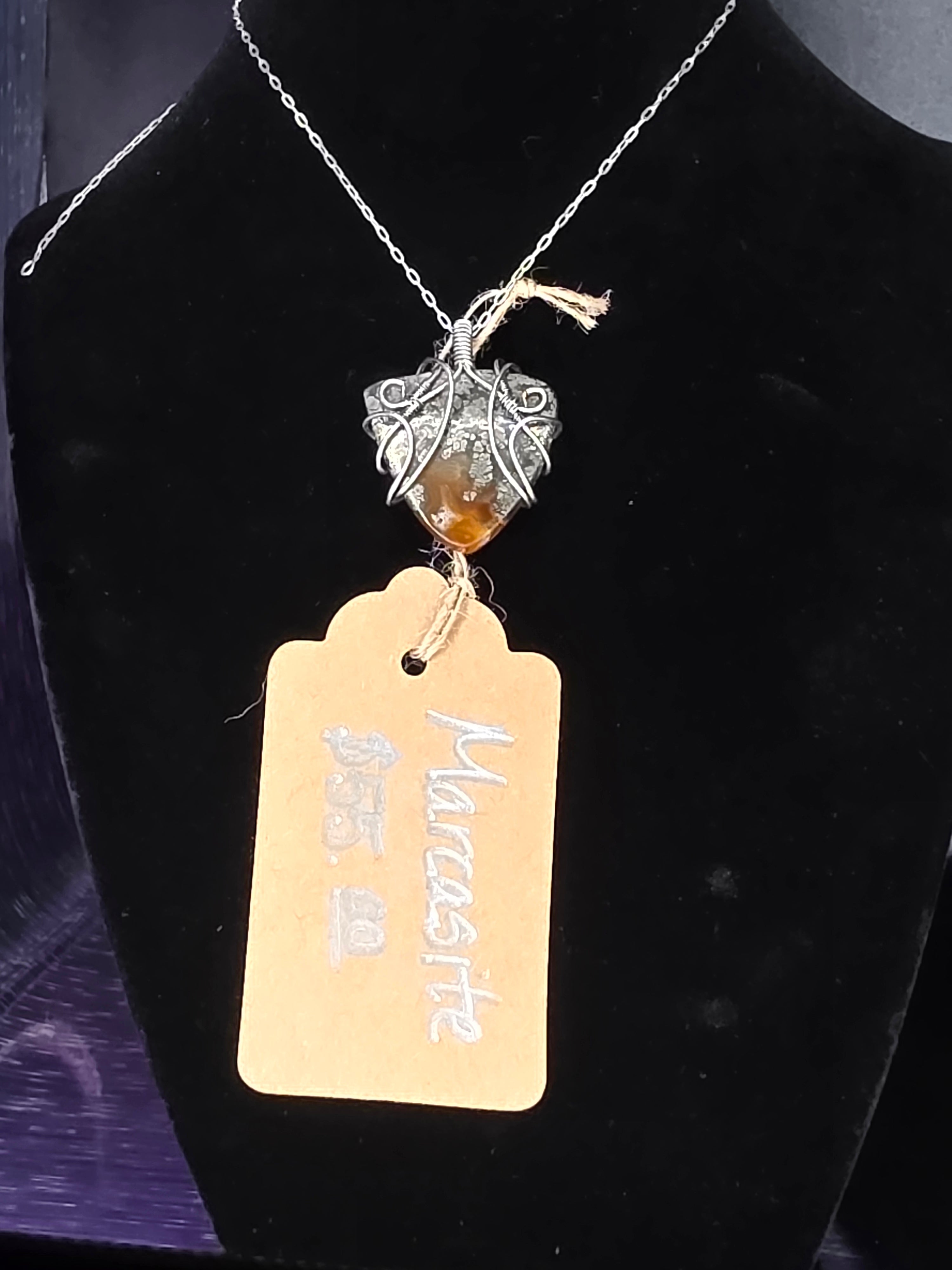 Marcasite Triangle Pendant