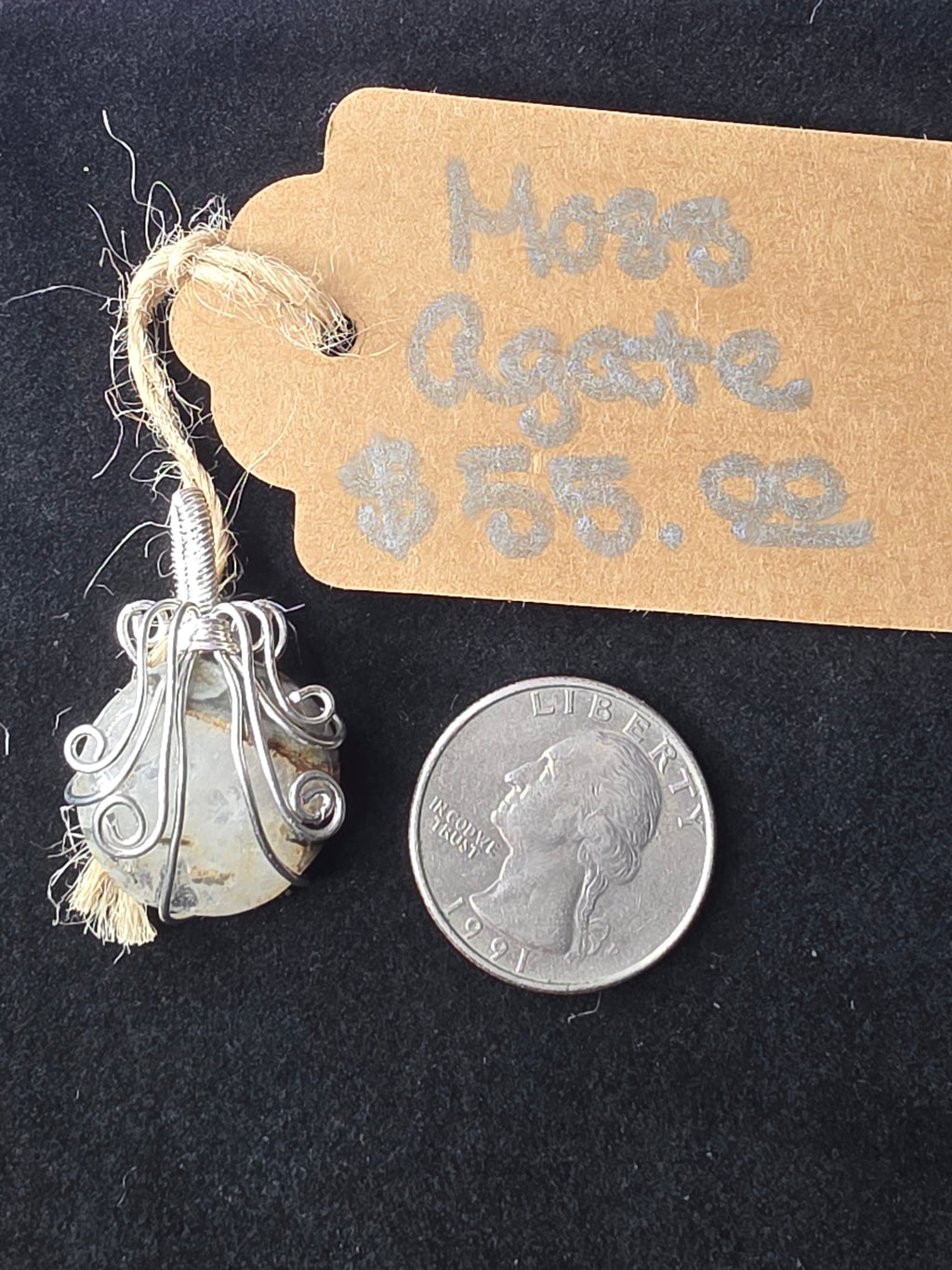 Moss Agate Mini Pendant