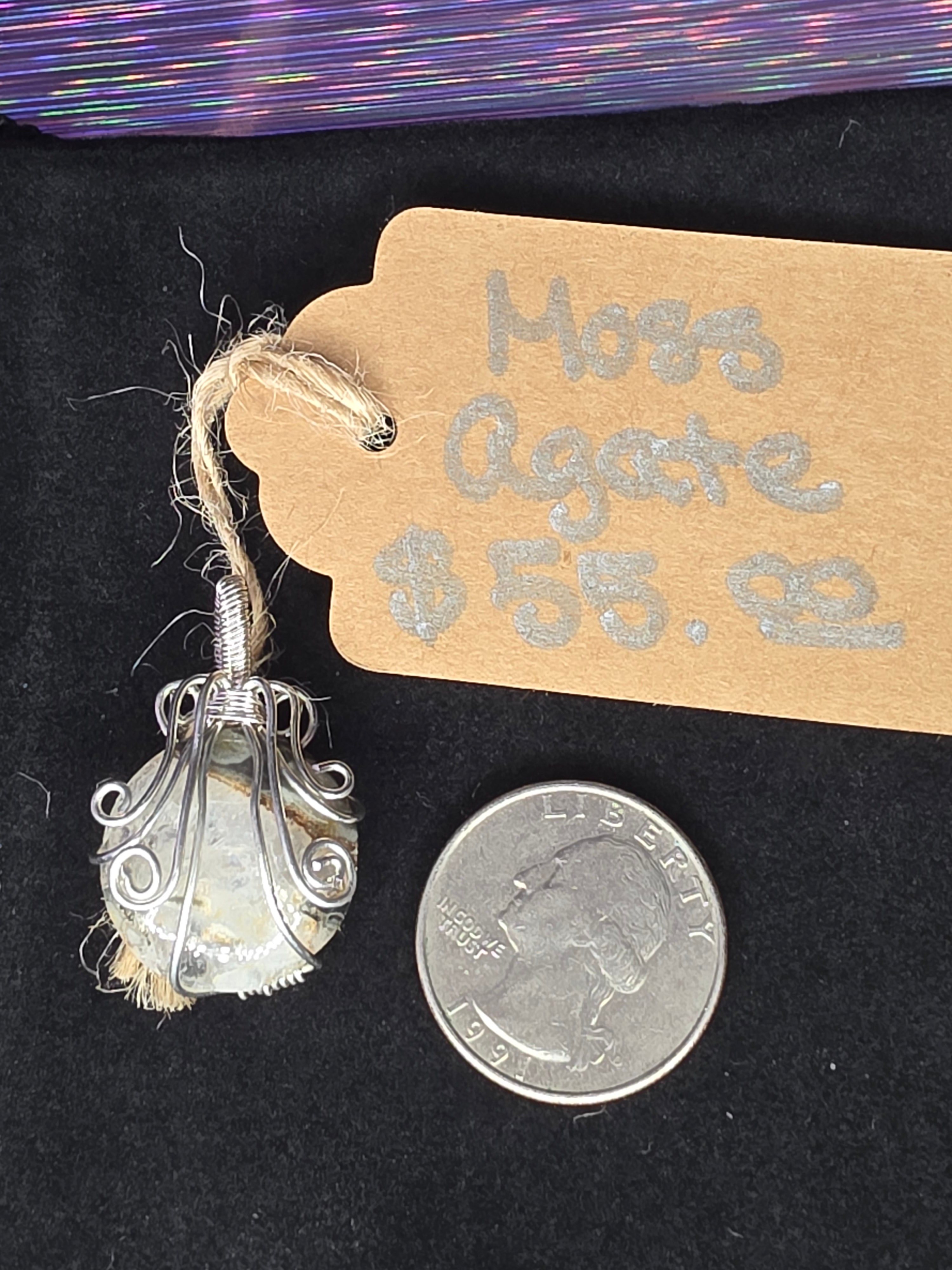 Moss Agate Mini Pendant
