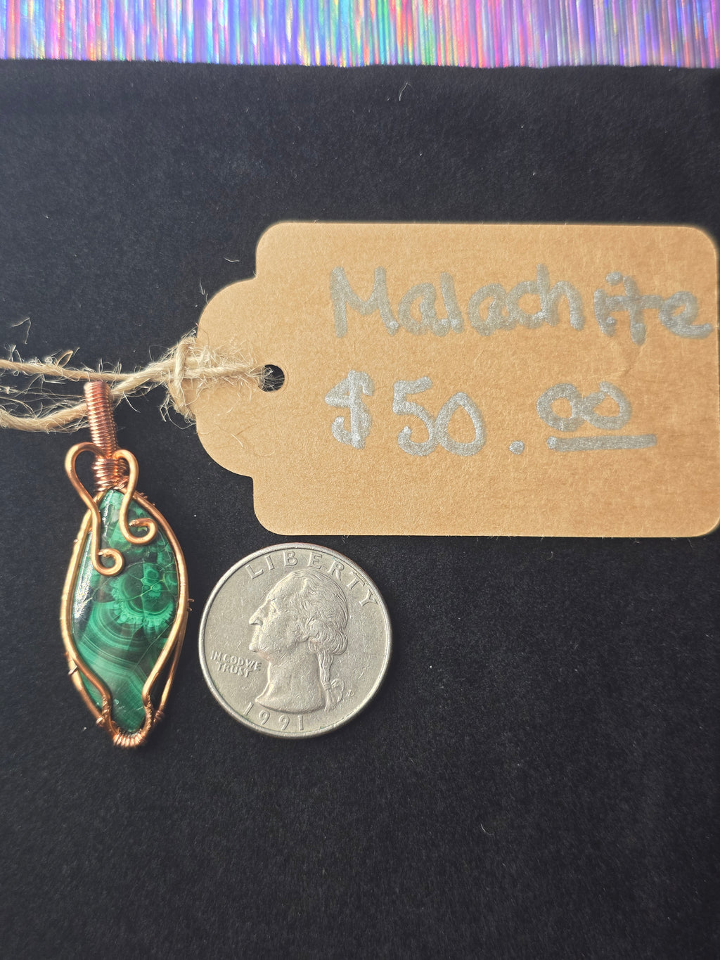 Malachite Marquis Pendant