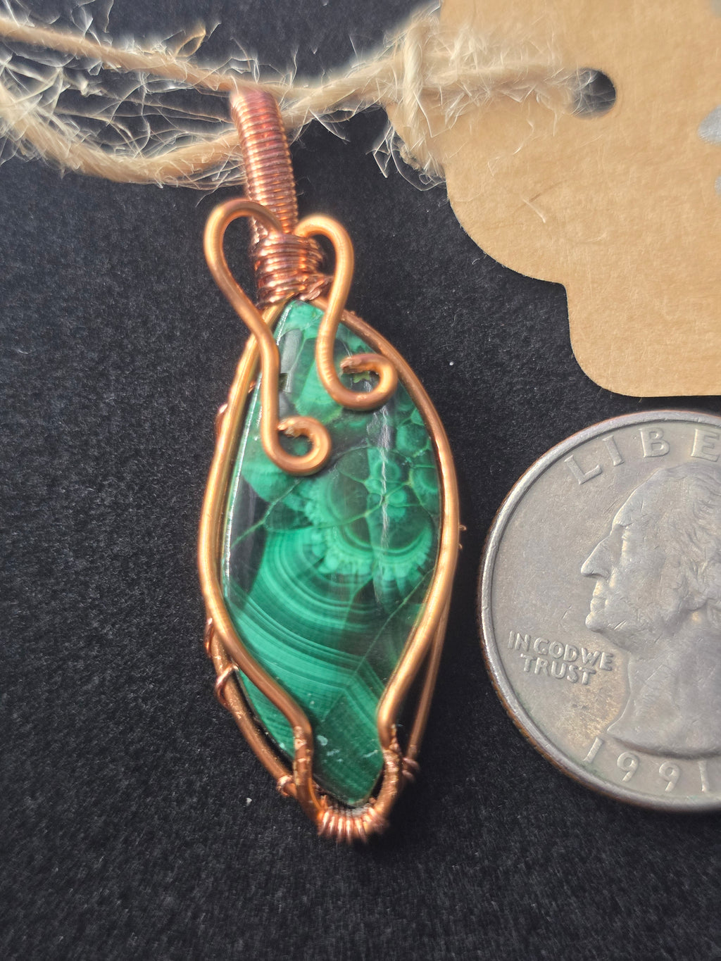 Malachite Marquis Pendant