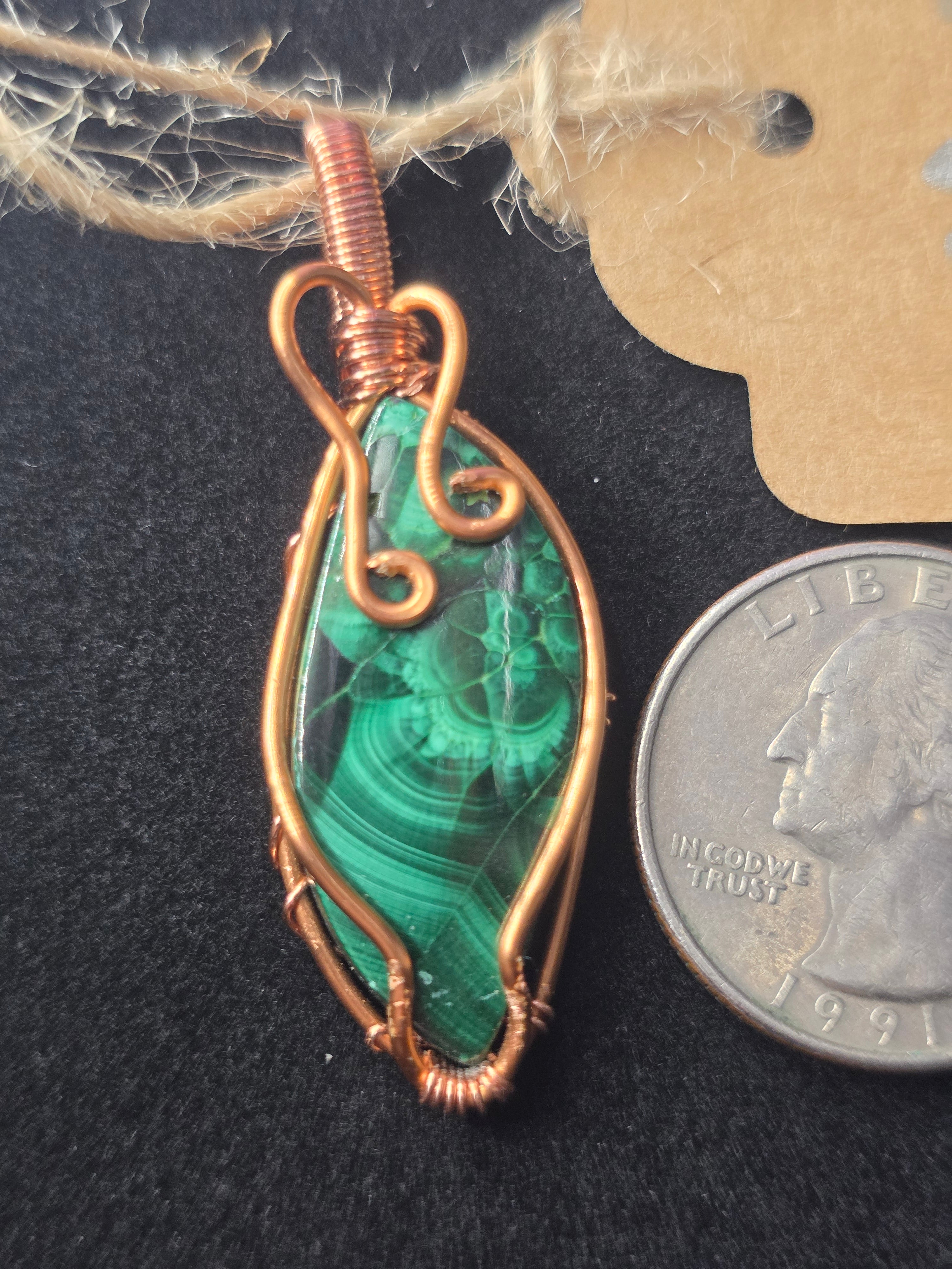 Malachite Marquis Pendant
