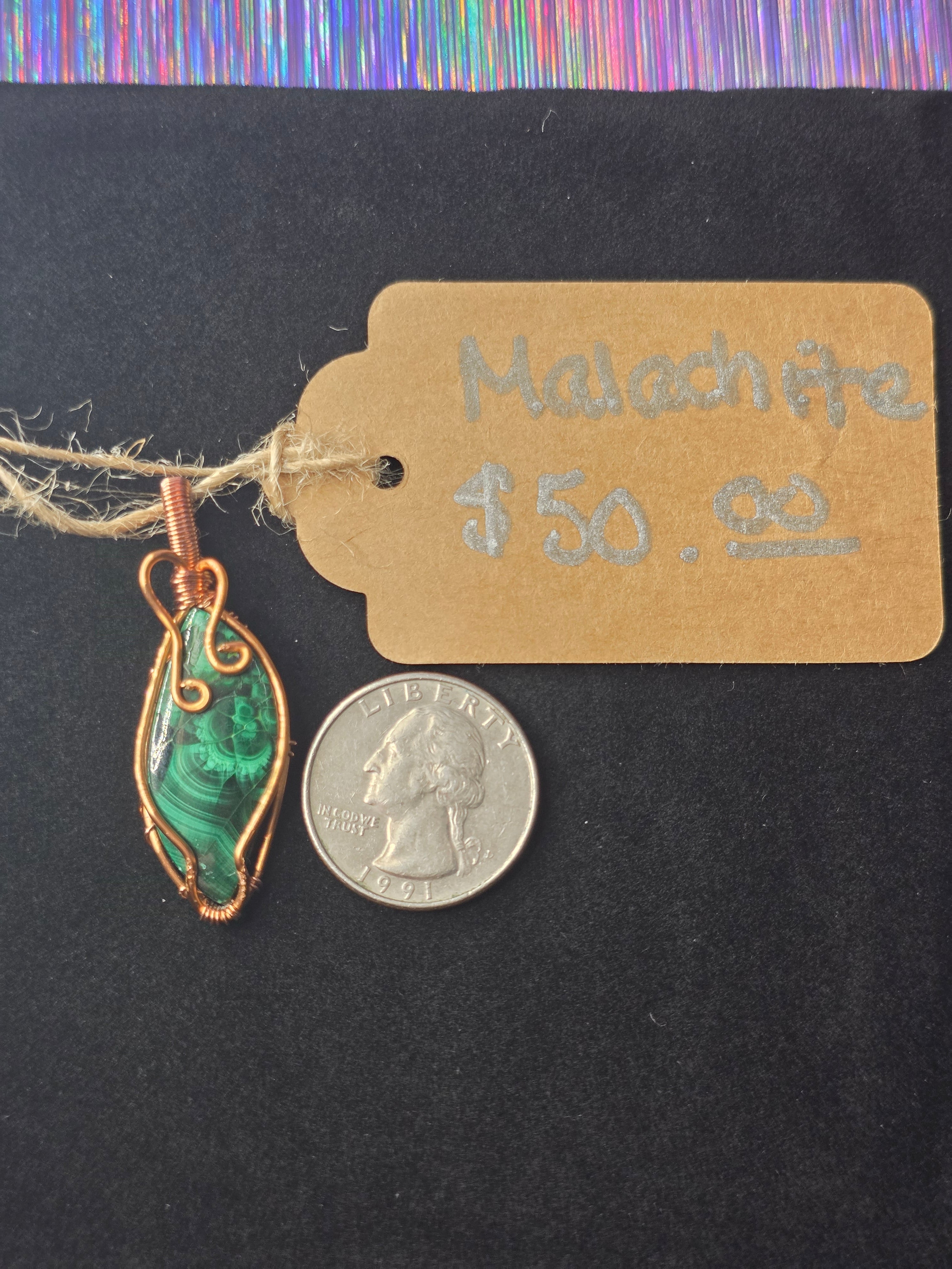 Malachite Marquis Pendant