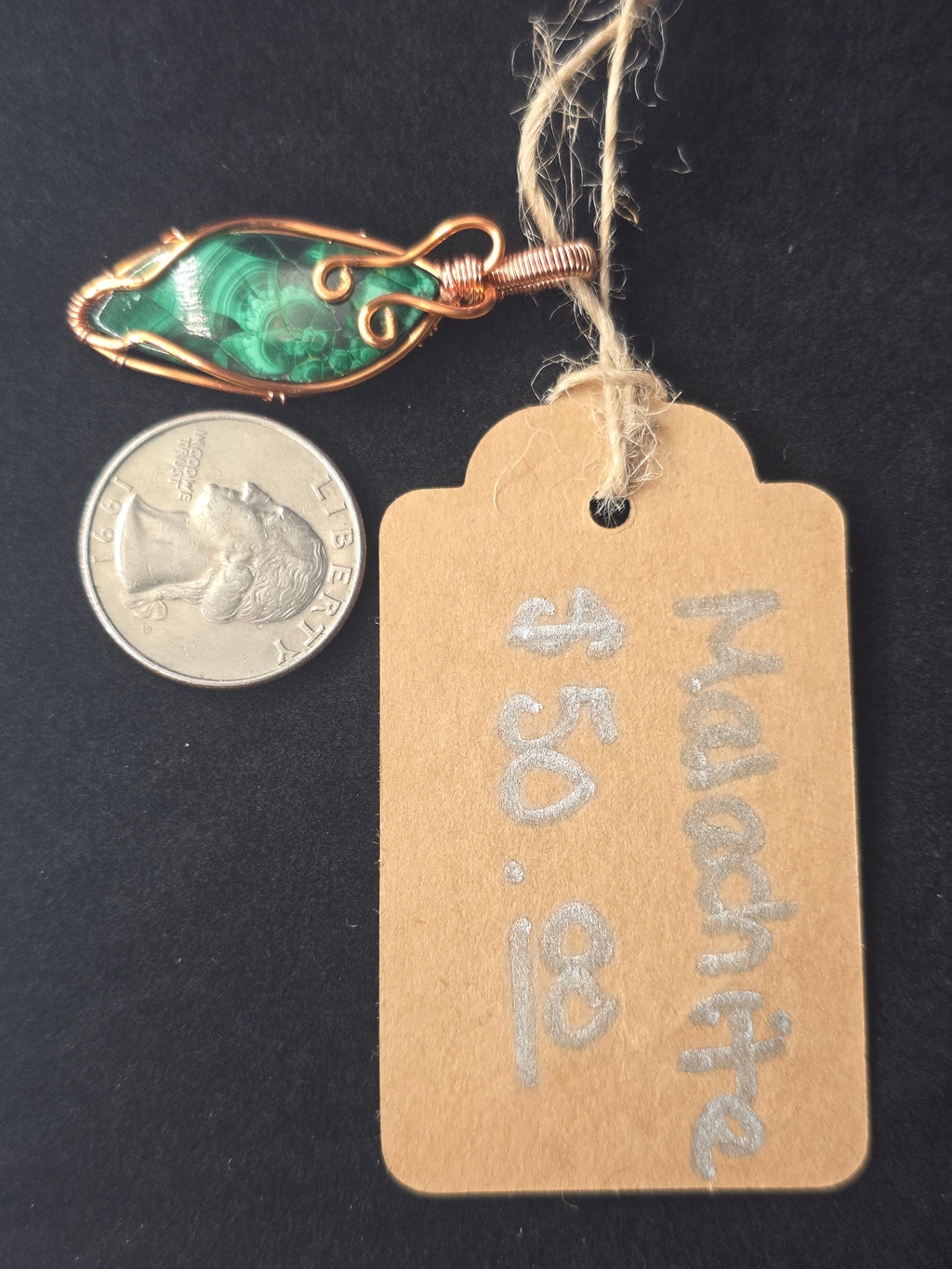 Malachite Marquis Pendant