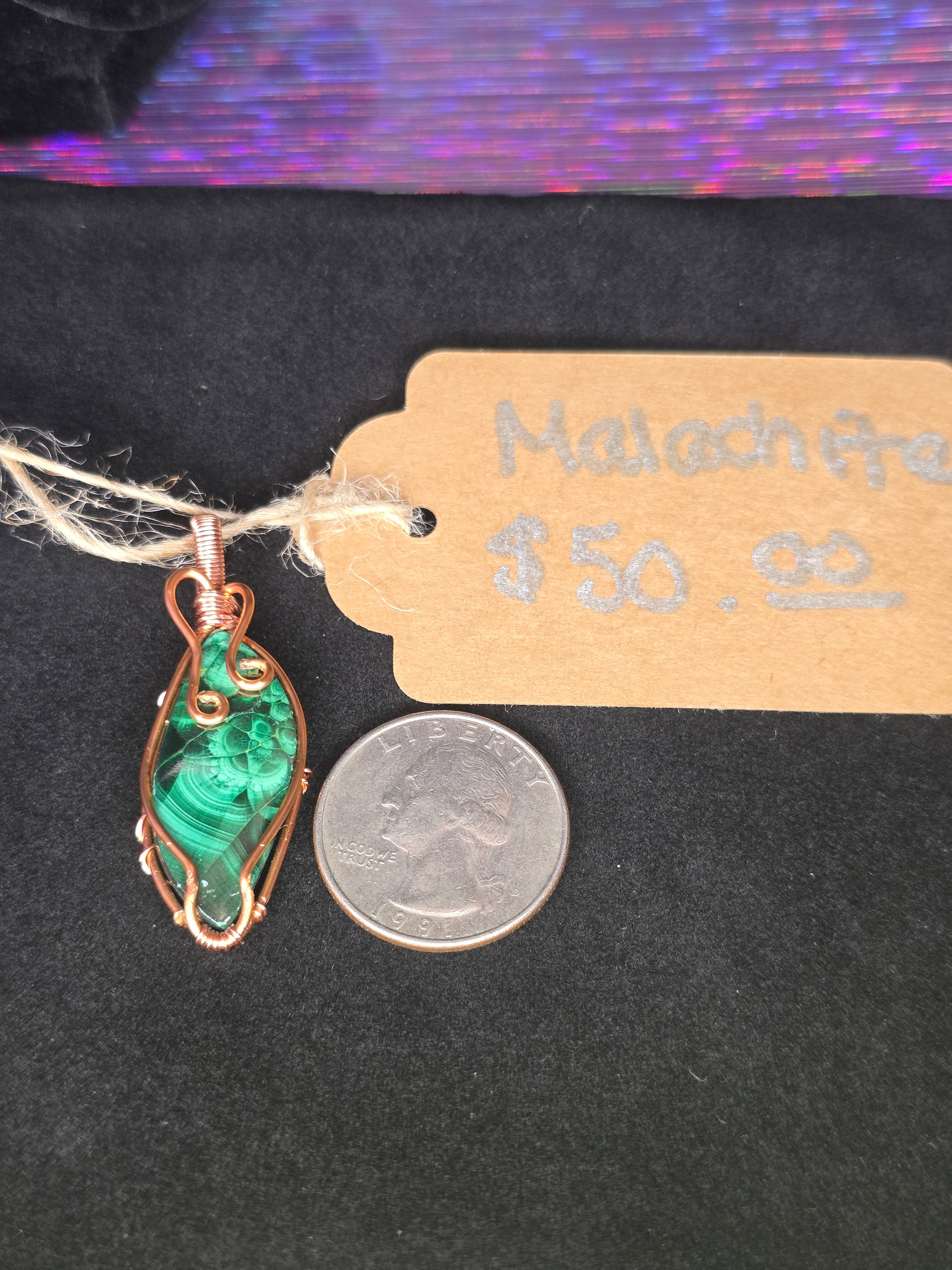 Malachite Marquis Pendant