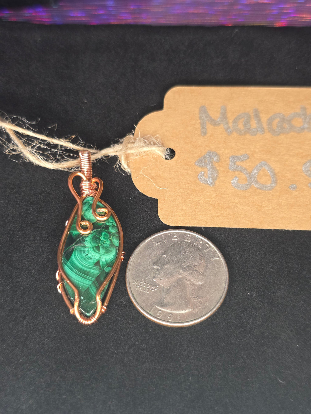 Malachite Marquis Pendant