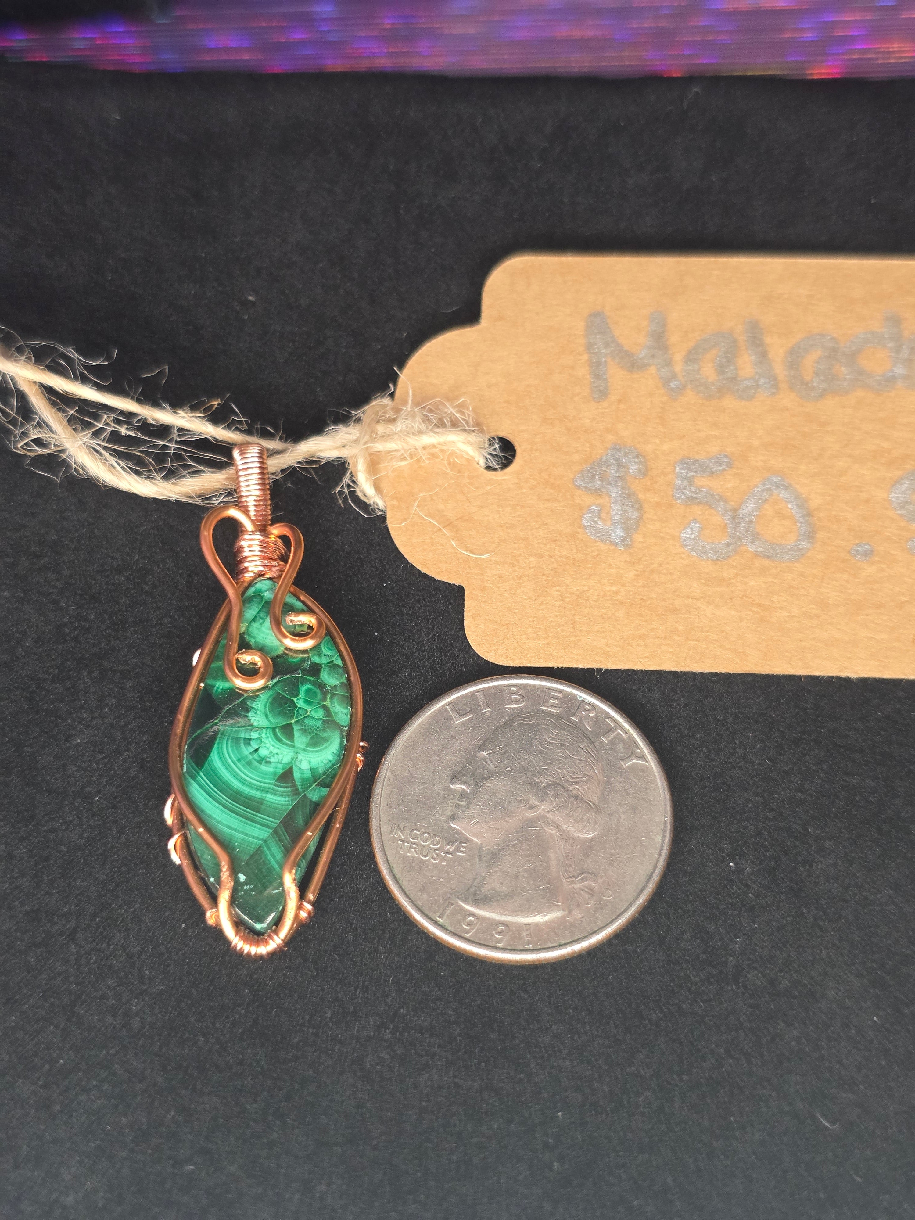 Malachite Marquis Pendant