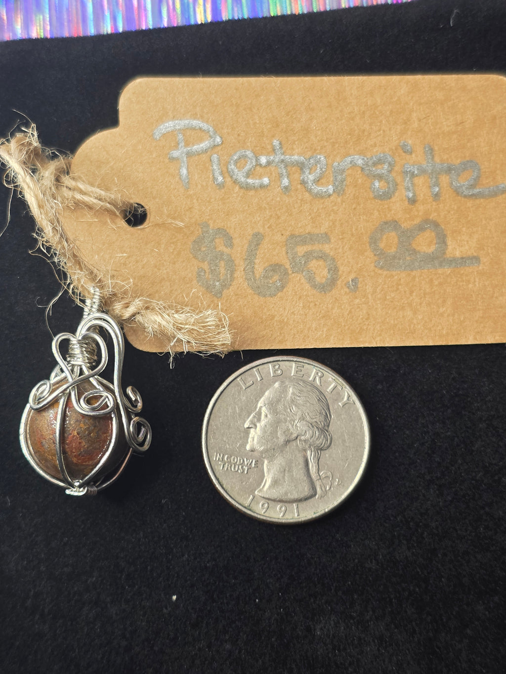 Pietersite Mini Sphere Pendant
