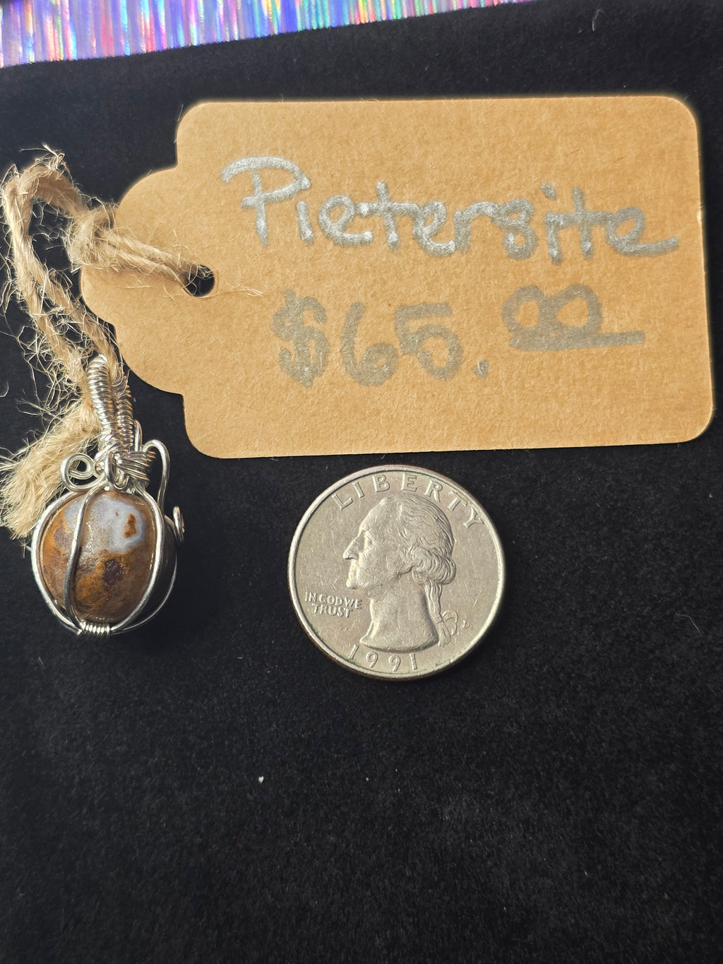 Pietersite Mini Sphere Pendant