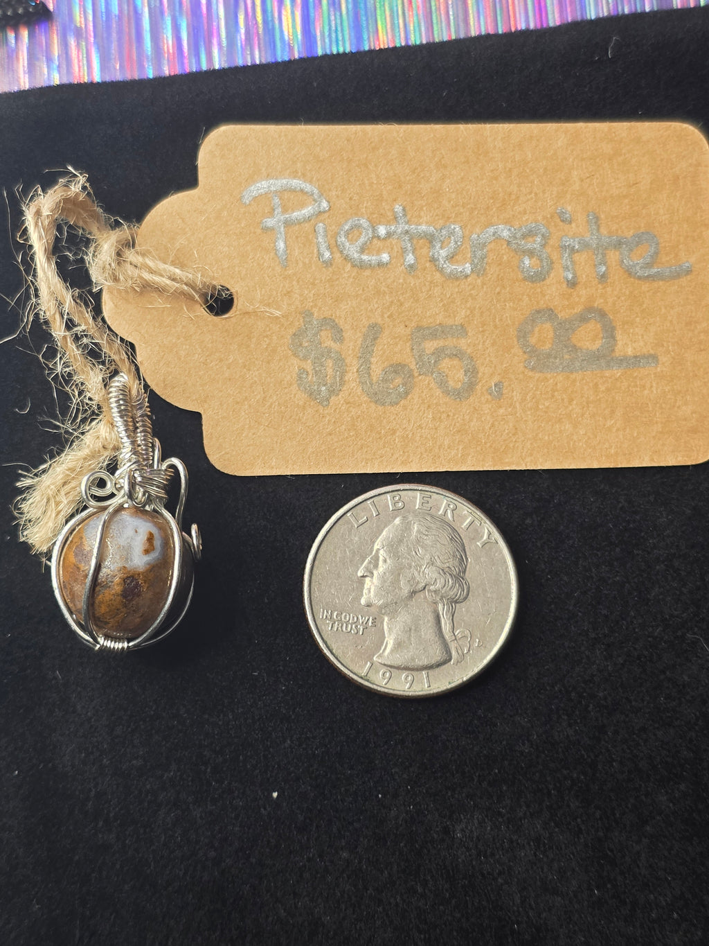 Pietersite Mini Sphere Pendant