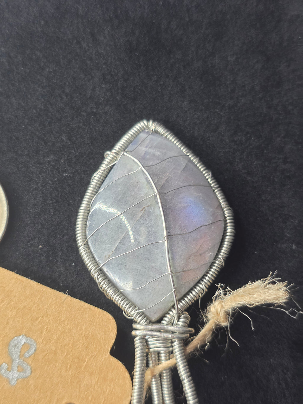 Labradorite Leaf Pendant