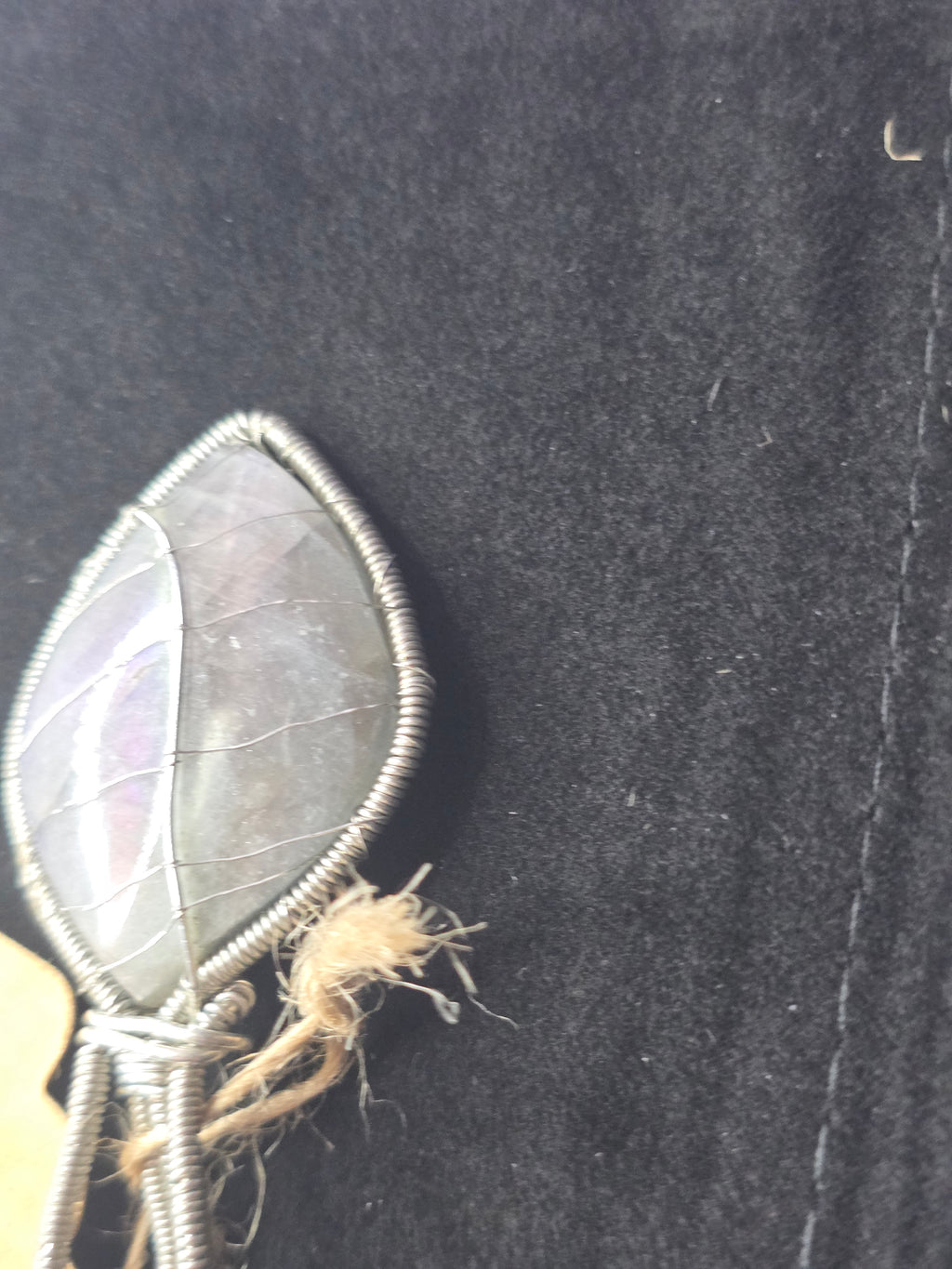 Labradorite Leaf Pendant