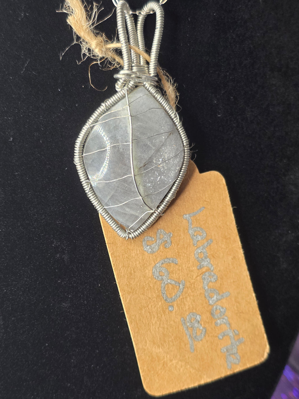Labradorite Leaf Pendant