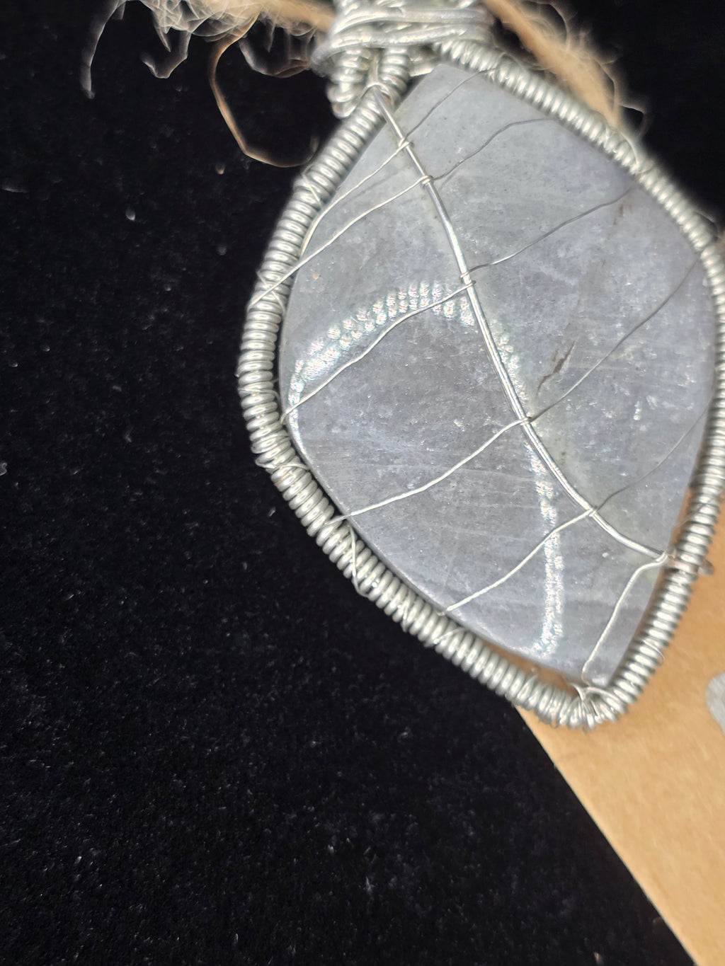 Labradorite Leaf Pendant