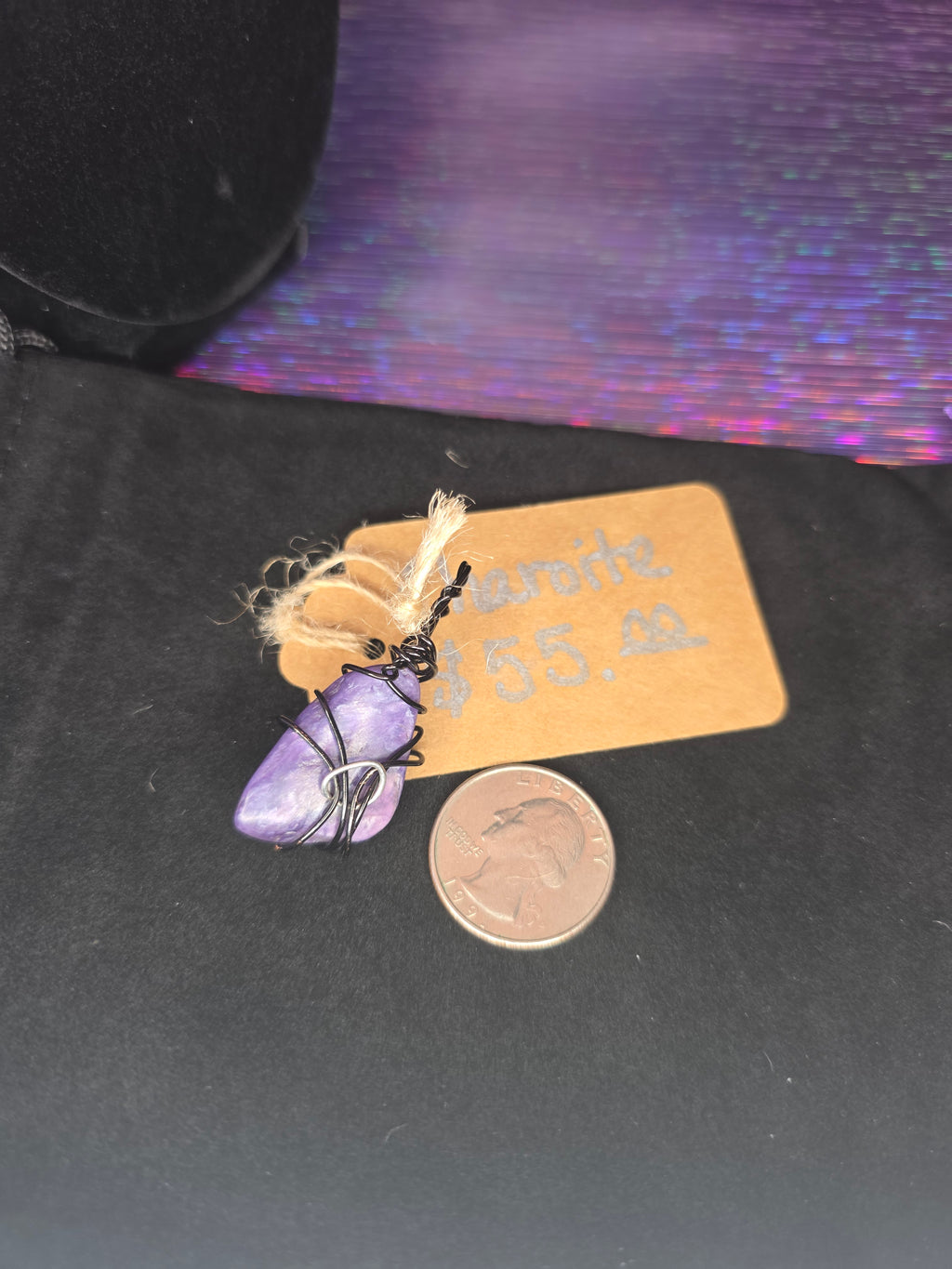 Charoite Free Form Pendant