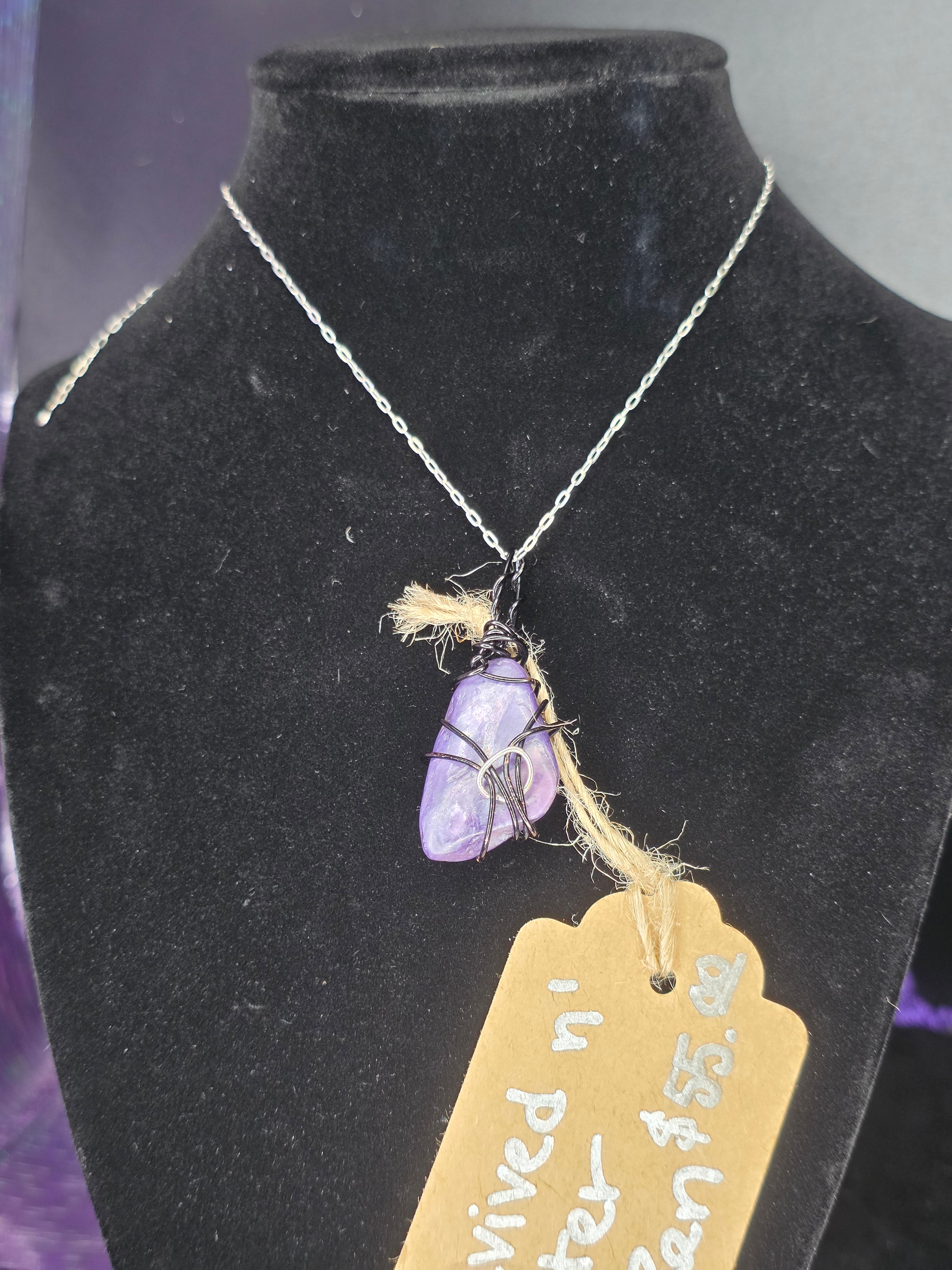 Charoite Free Form Pendant