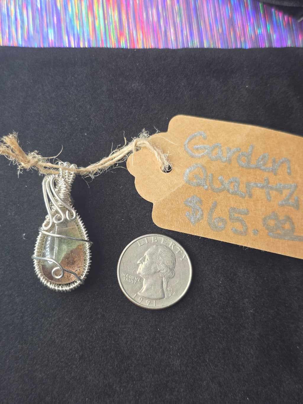 Garden Quartz Teardrop Pendant