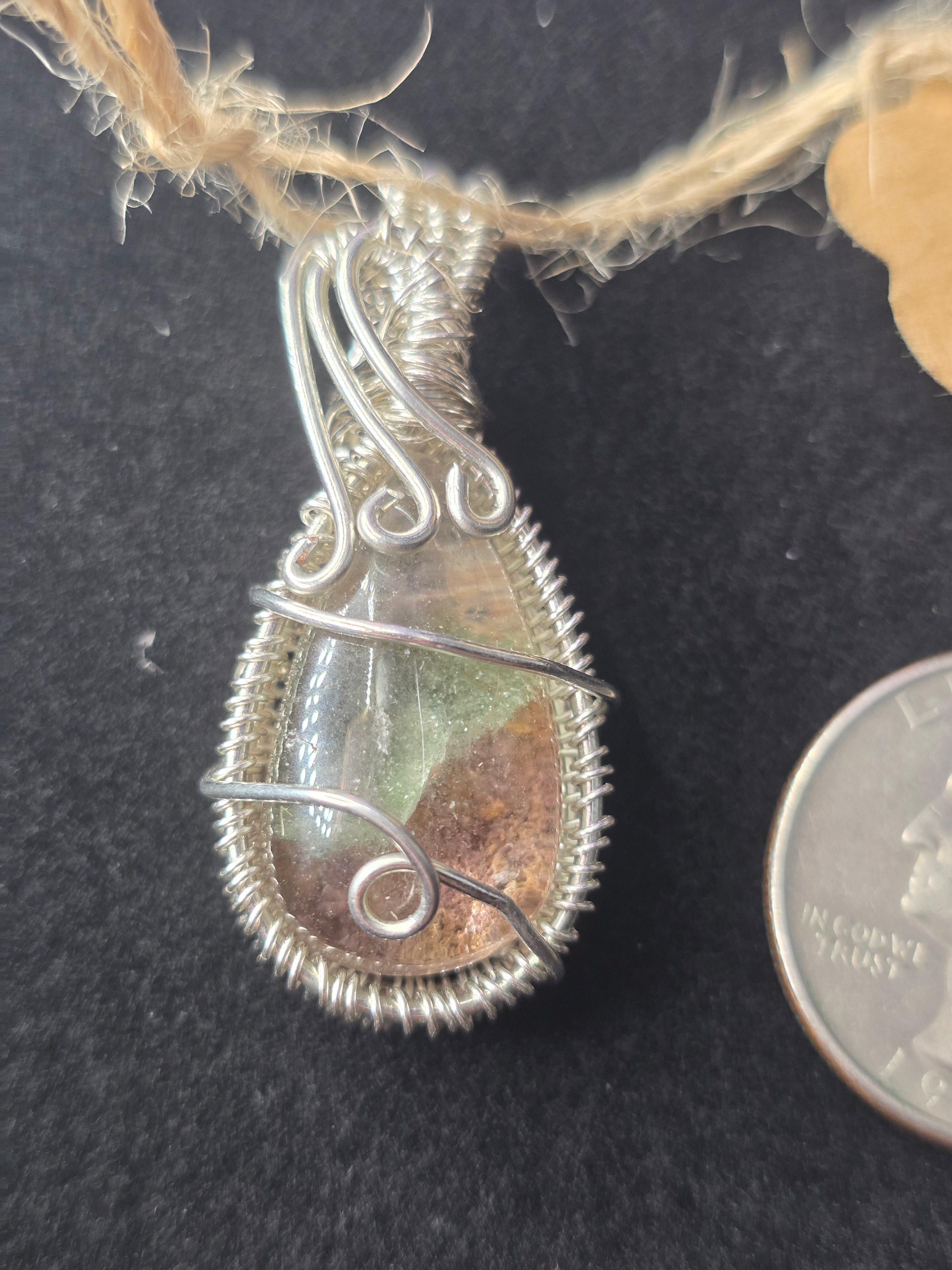 Garden Quartz Teardrop Pendant