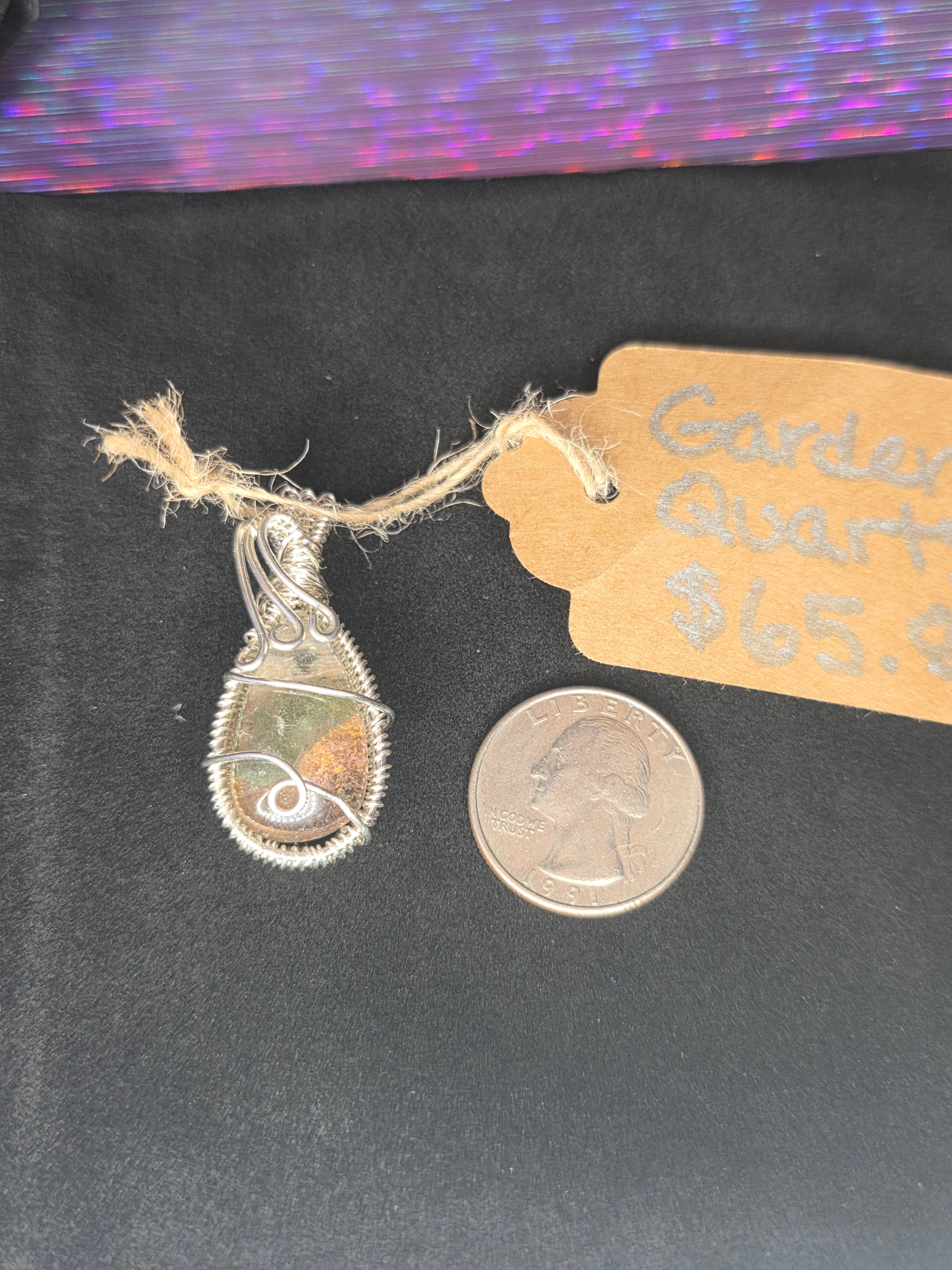 Garden Quartz Teardrop Pendant