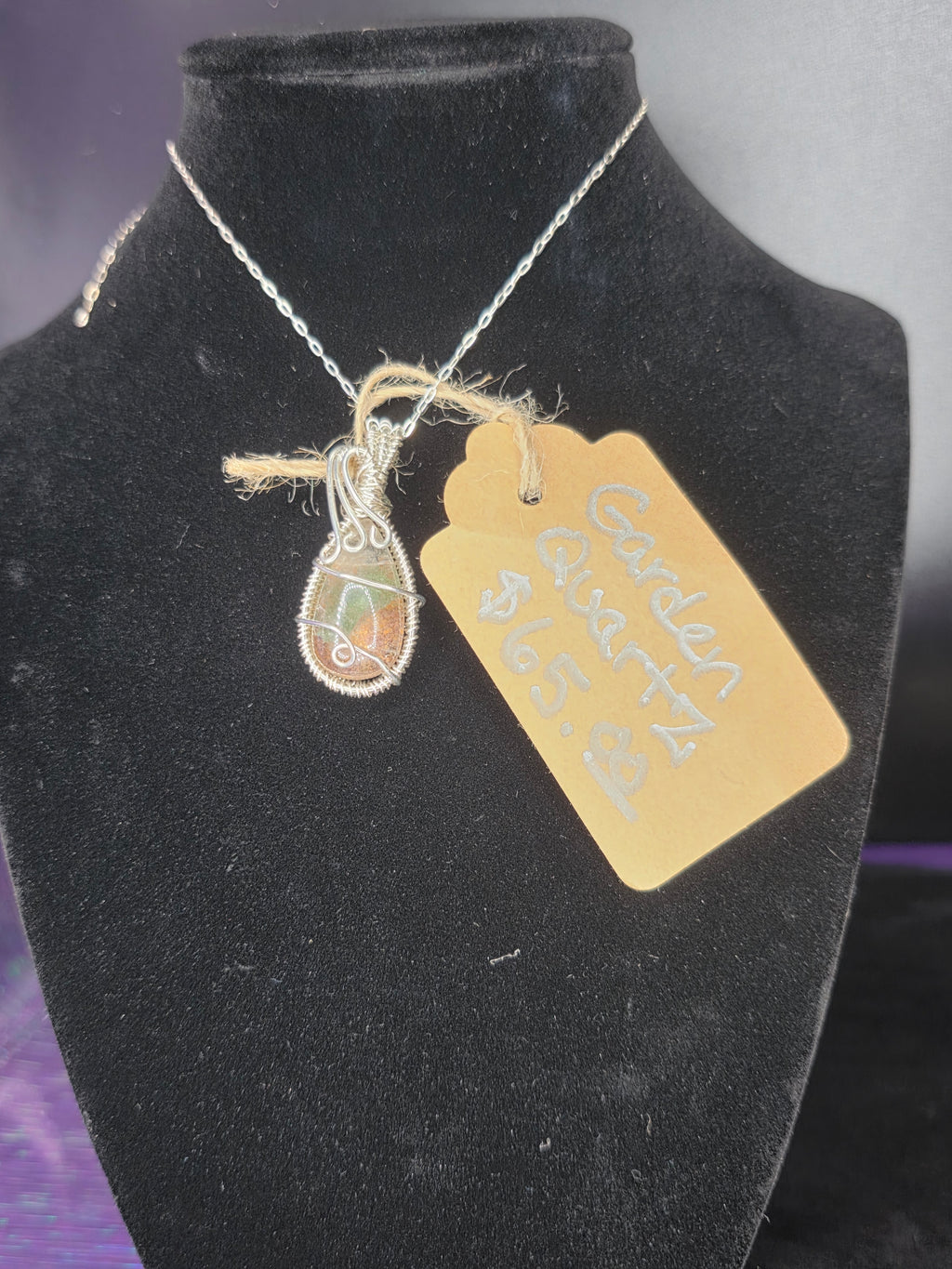 Garden Quartz Teardrop Pendant