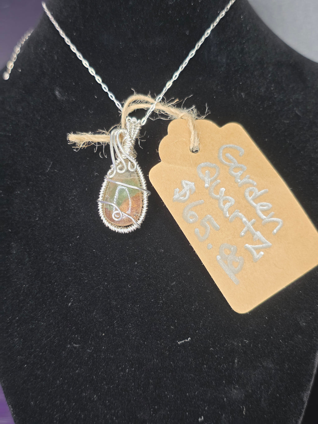 Garden Quartz Teardrop Pendant