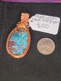 Chrysocolla Wire Woven Pendant