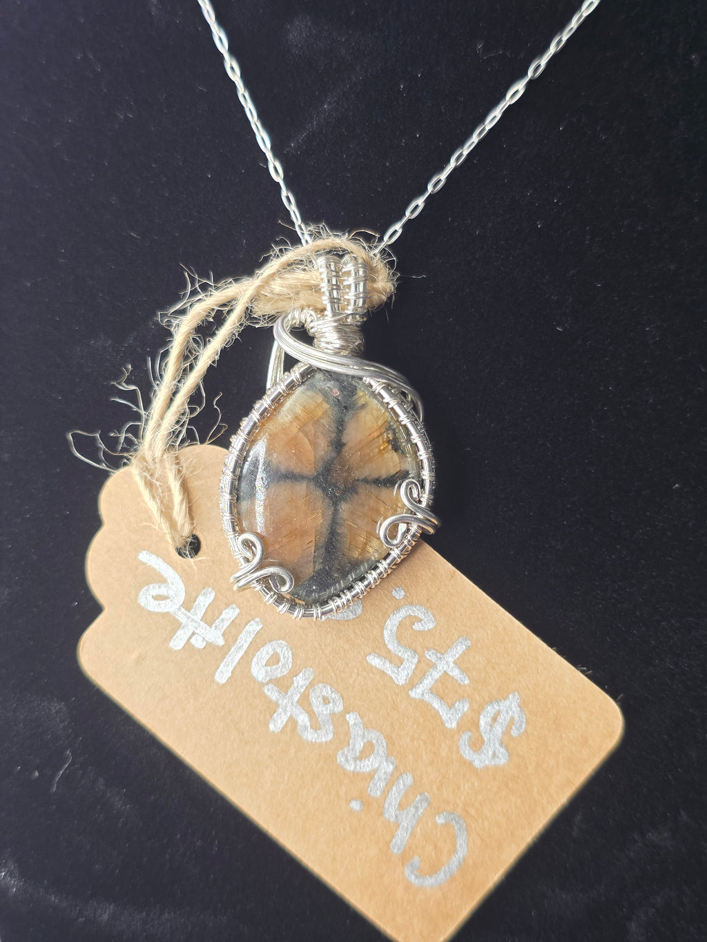 Chiastolite (Cross Stone) Pendant