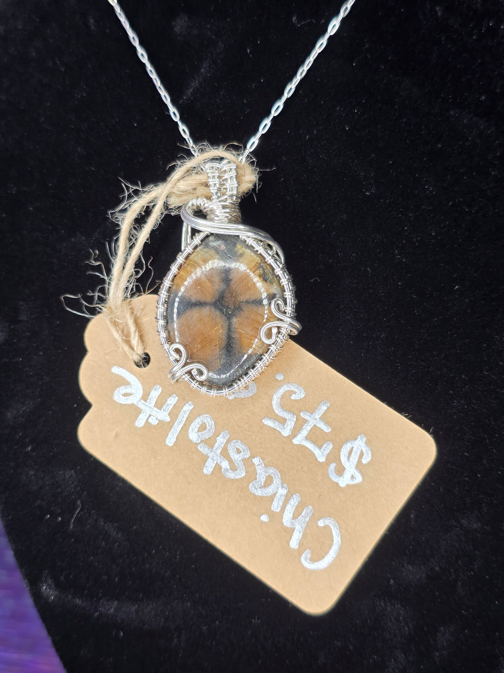 Chiastolite (Cross Stone) Pendant