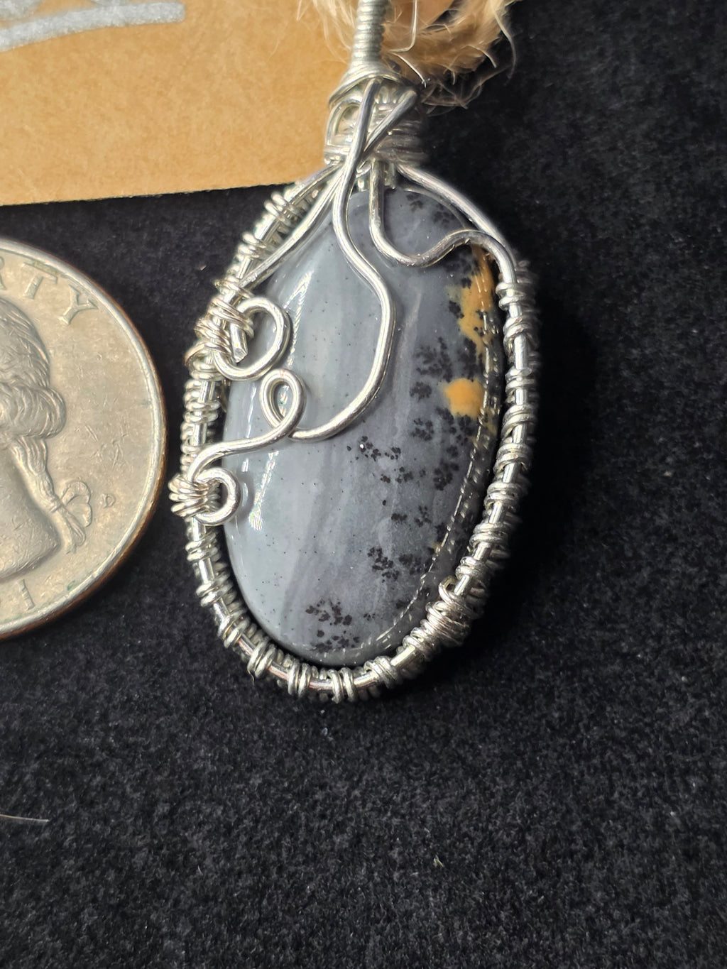 Edge Jasper Oval Pendant