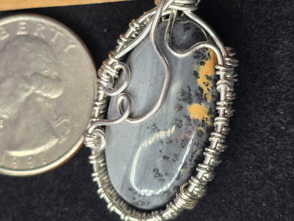 Edge Jasper Oval Pendant