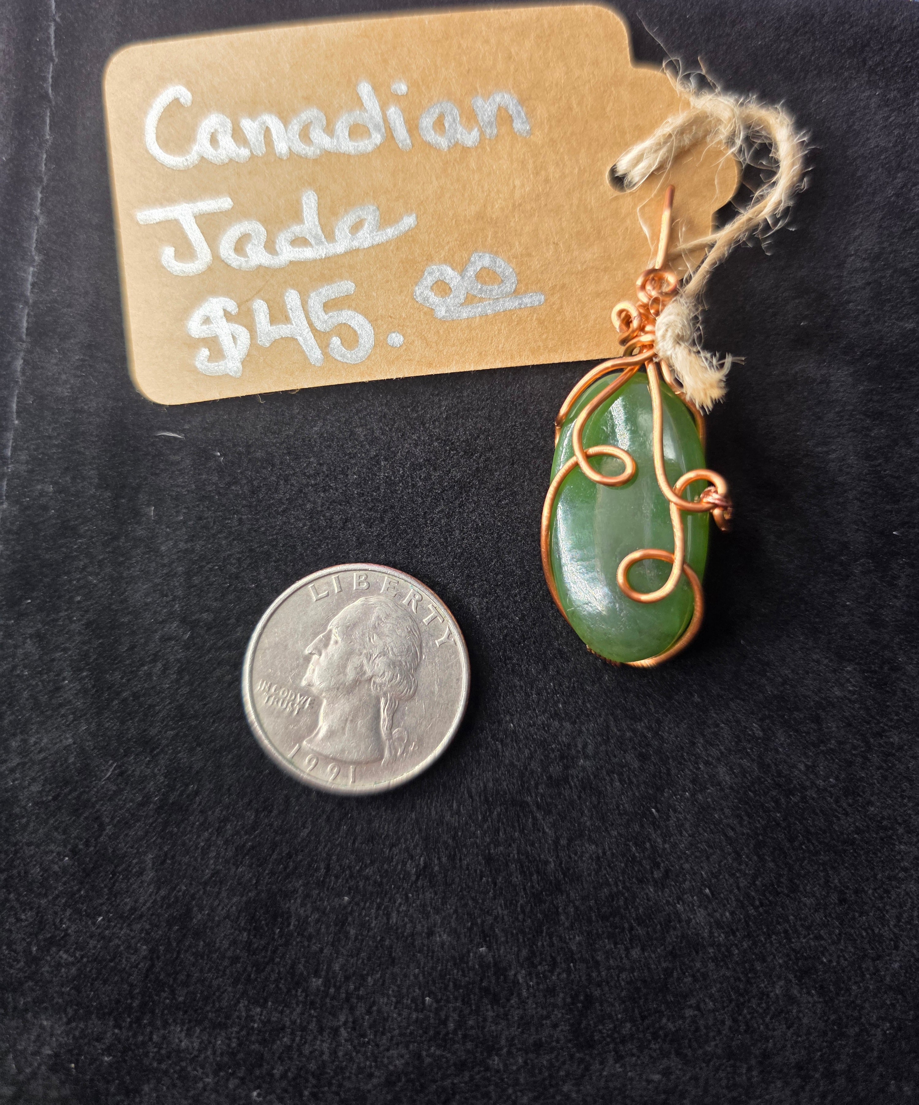 Canadian Jade Oval Pendant