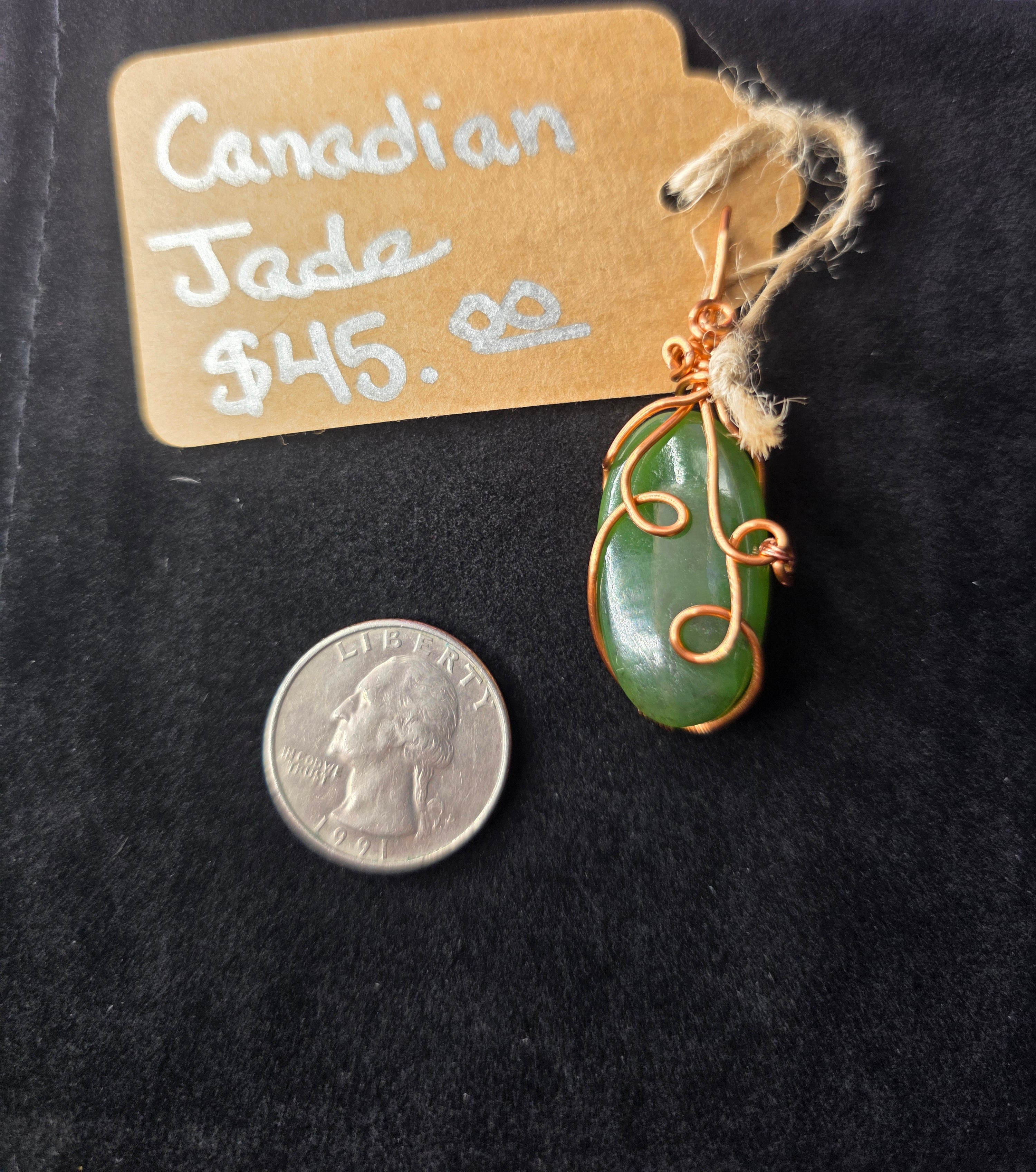 Canadian Jade Oval Pendant