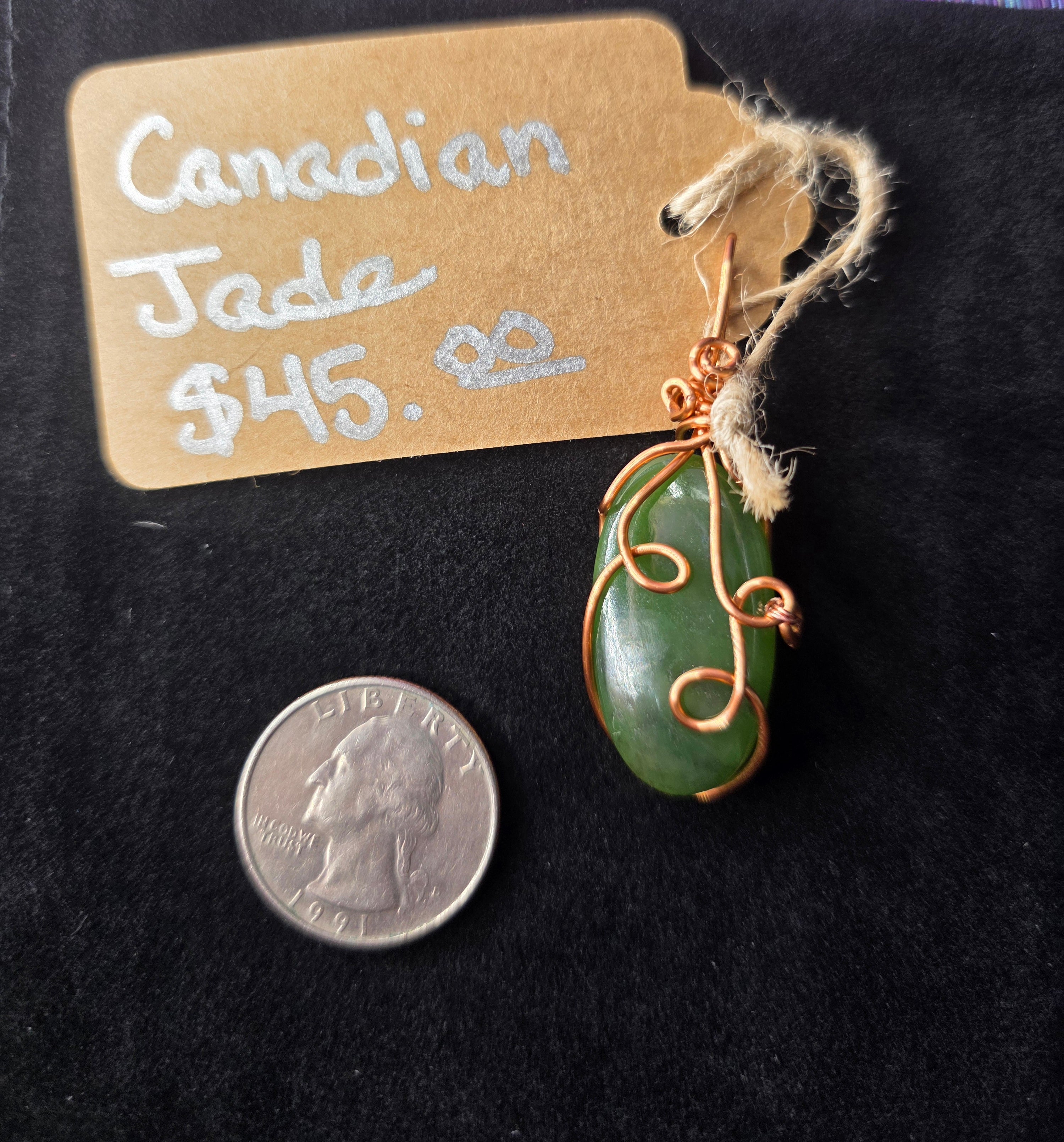 Canadian Jade Oval Pendant