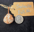 Peach Scolecite Wide Teardrop Pendant