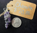 Elongated Charoite Freeform Pendant