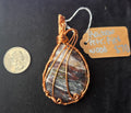 Rainbow Petrified Wood Teardrop Pendant