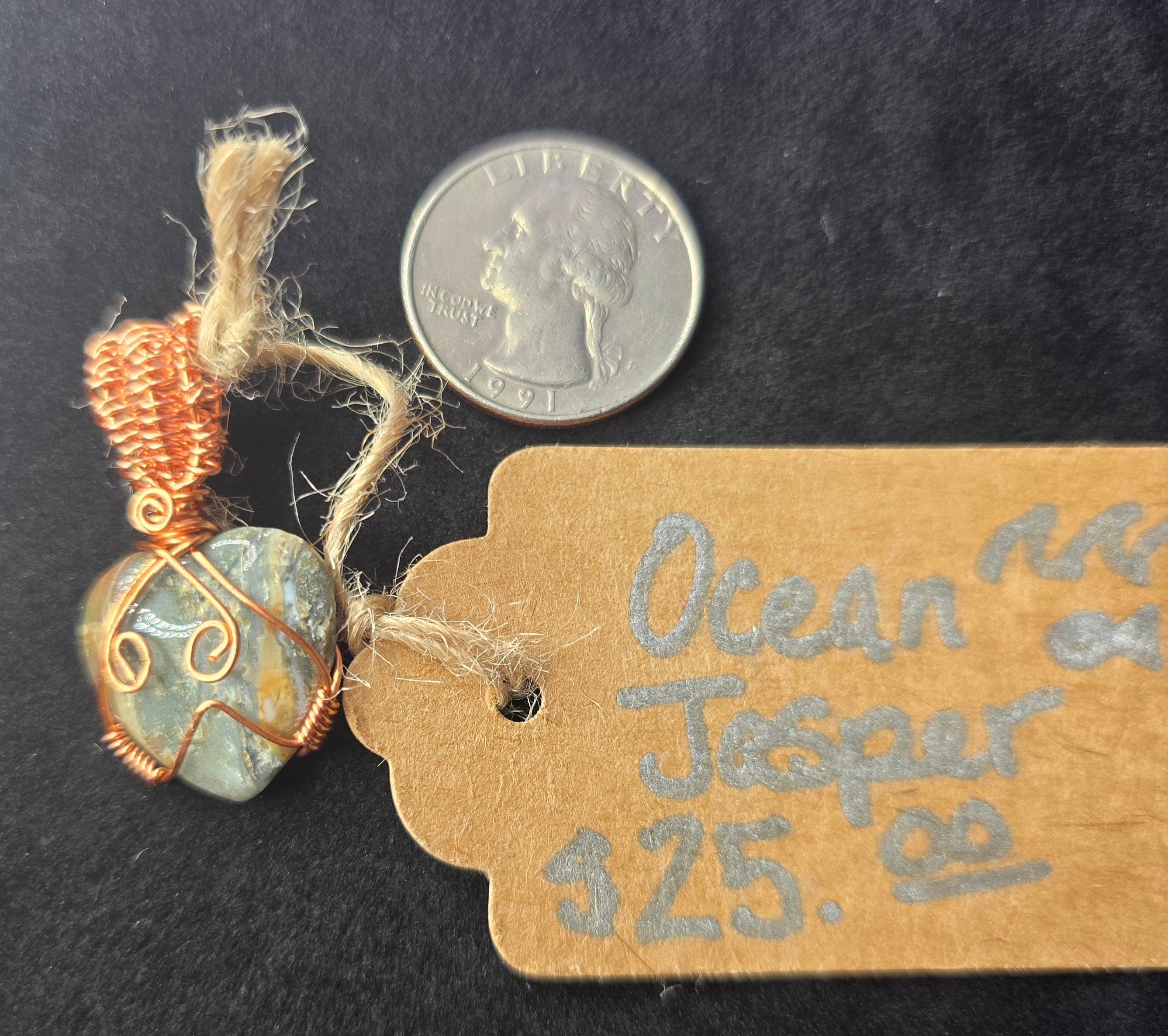 Mini Ocean Jasper Heart Pendant