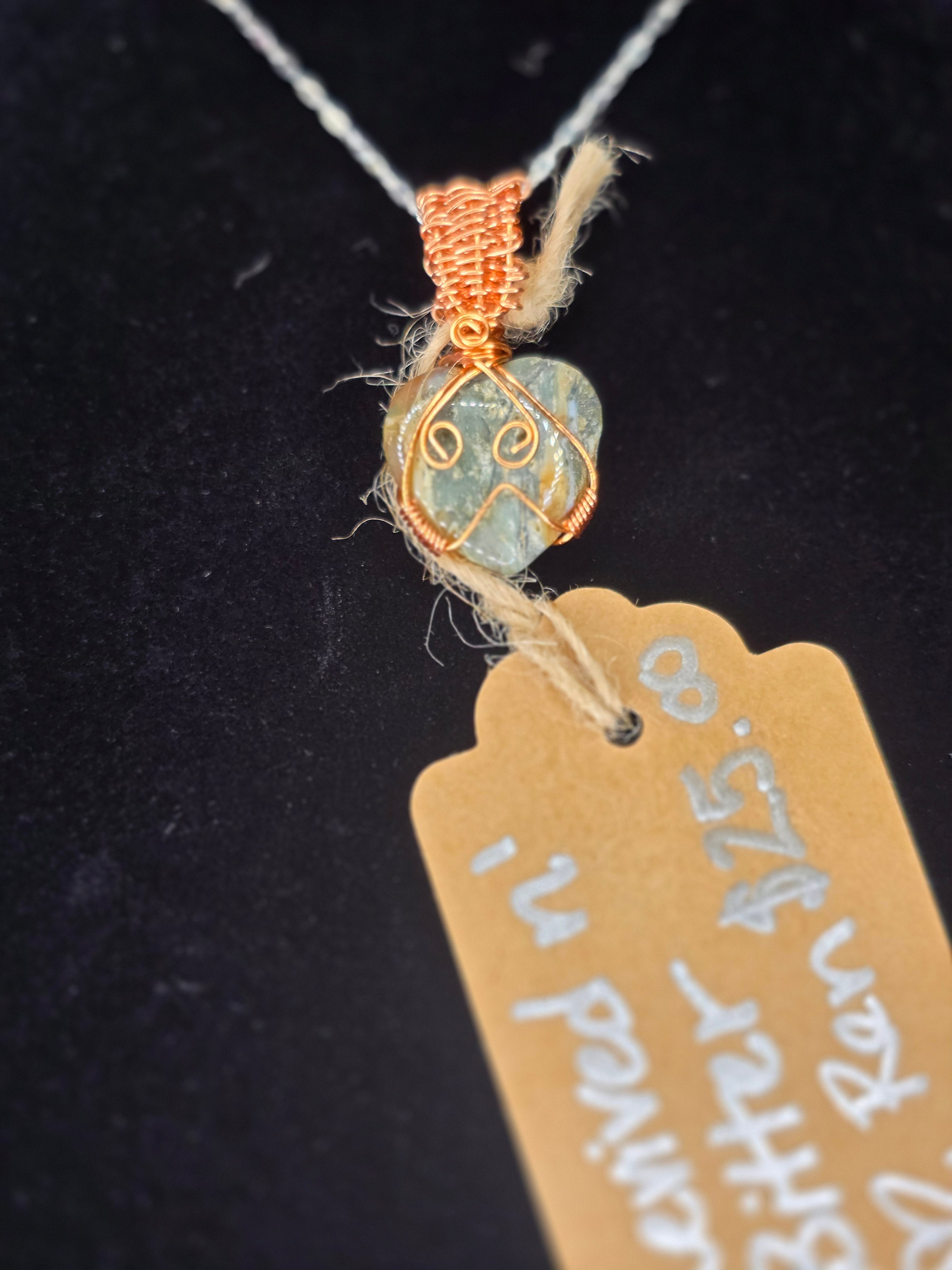 Mini Ocean Jasper Heart Pendant