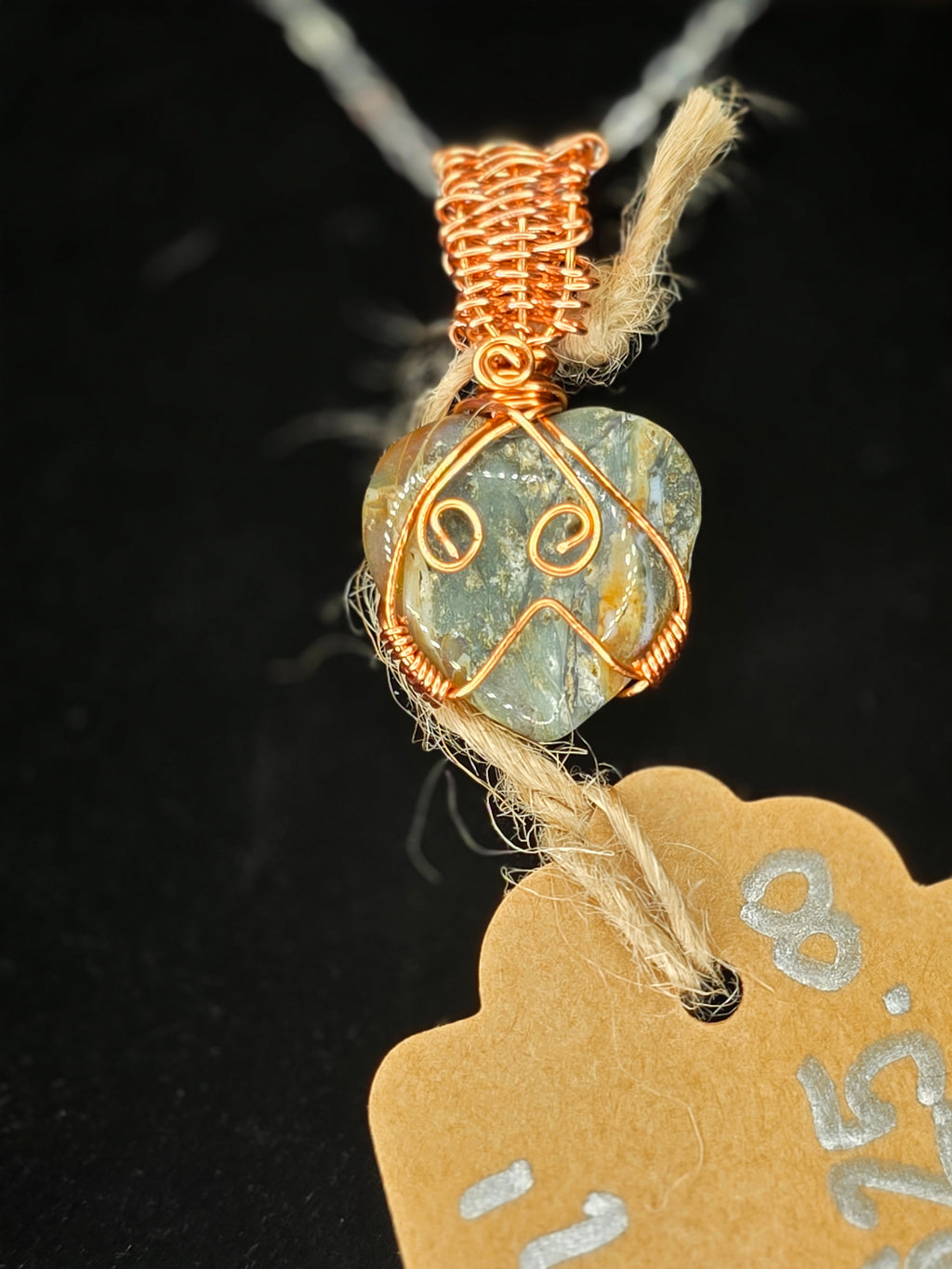 Mini Ocean Jasper Heart Pendant