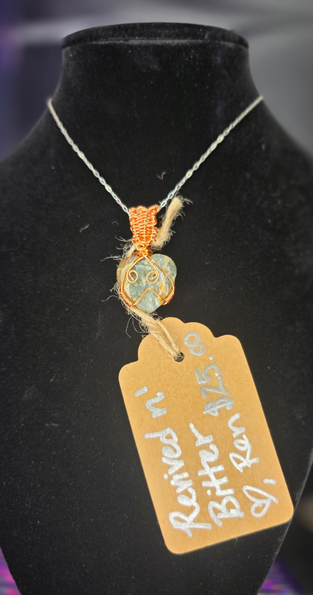 Mini Ocean Jasper Heart Pendant
